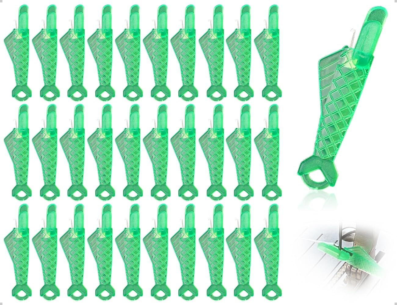 AOYEGIC Pack of 30 Needle Threaders, Plastic Threading Aid, Fish Threader, Sewing Machine Accessories, Needle Threading Tool for Hand Sewing, Needle Threader for Needles, Sewing Needles