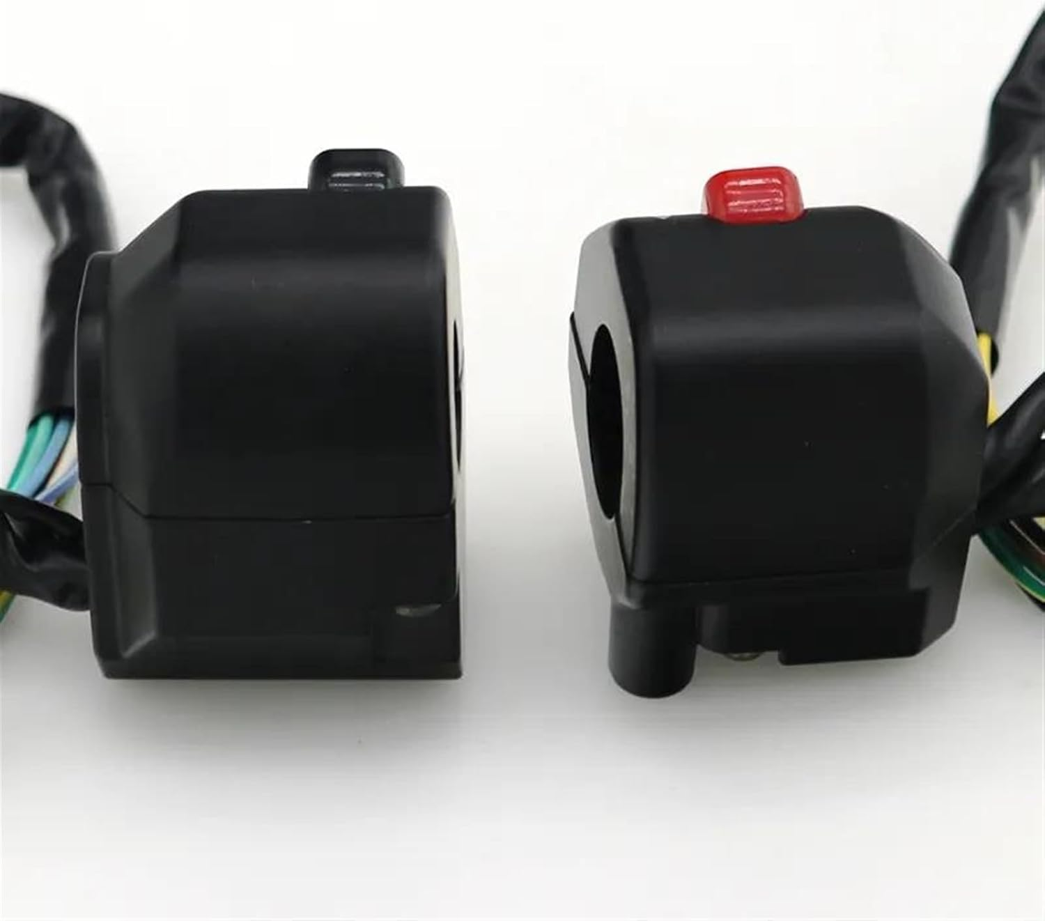 Motorcycle Handlebar Switch Black Universal Aluminum 7/8" 22MM Motorcycle Switch Handlebar Motorbike Horn Turn Signal Headlight Control Buttons