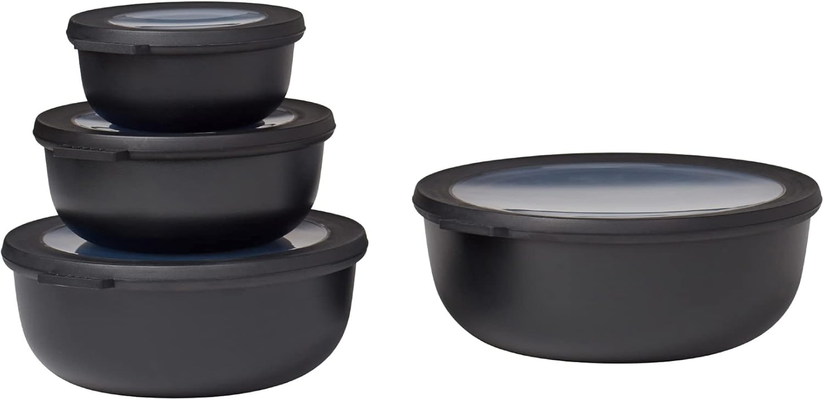 Mepal Cirqula round Food Storage Container Set of 3 (500Ml + 1000Ml + 2000Ml) &ndash; Nordic Sage, Bpa-Free Airtight & Leakproof Bowls with Lids, Microwave, Freezer & Dishwasher Safe, Made in Holland