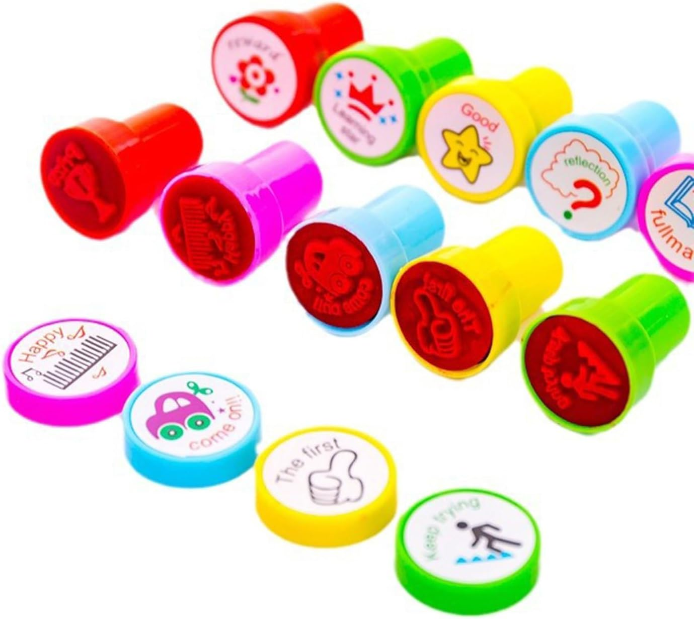 Self-Inking Teacher Stamp Set, 10 Pcs Motivational Stamps for Grading & Encouragement,Teacher Supplies (Different Kinds) image number 3