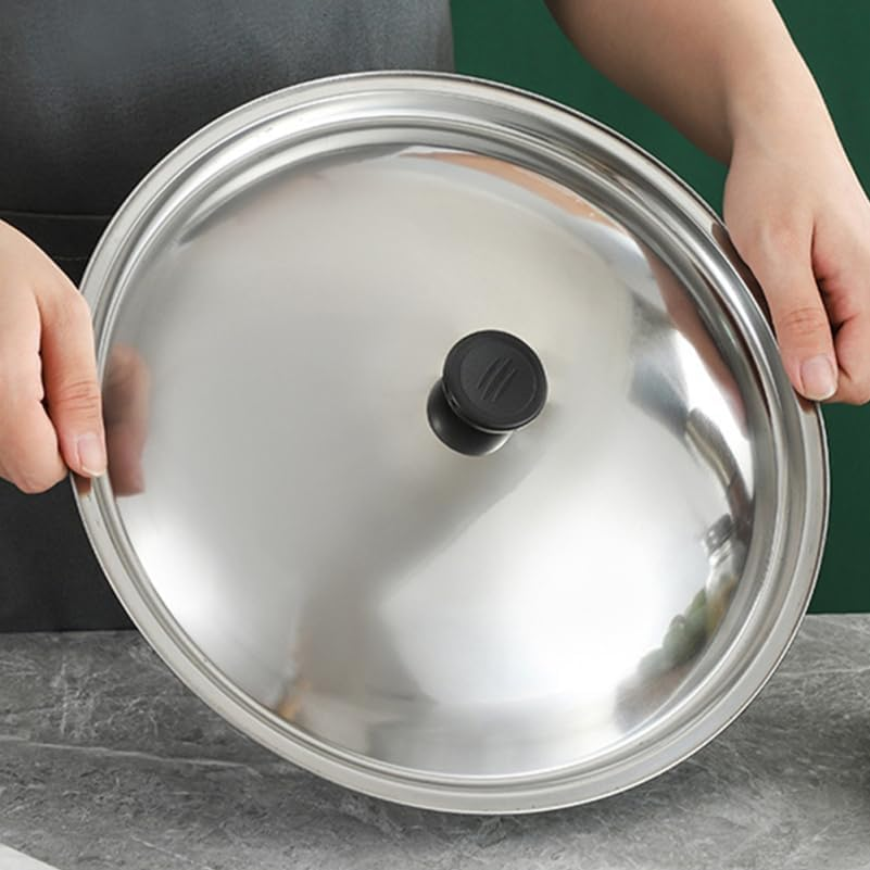 MAGICLULU Stainless Steel Pot Lids, Frying Pan Lid Replacement, 20Cm Cooking Pot Lid, Heavy Duty Skillets Cover, Cookware Lid Protector image number 2