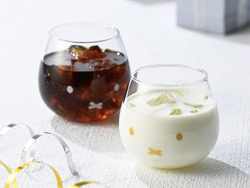 Kaneshotouki KN40150 Dick Bruna Wobble Tumbler, Pair Set, Miffy 1.8 Fl Oz (320 Ml), Glass