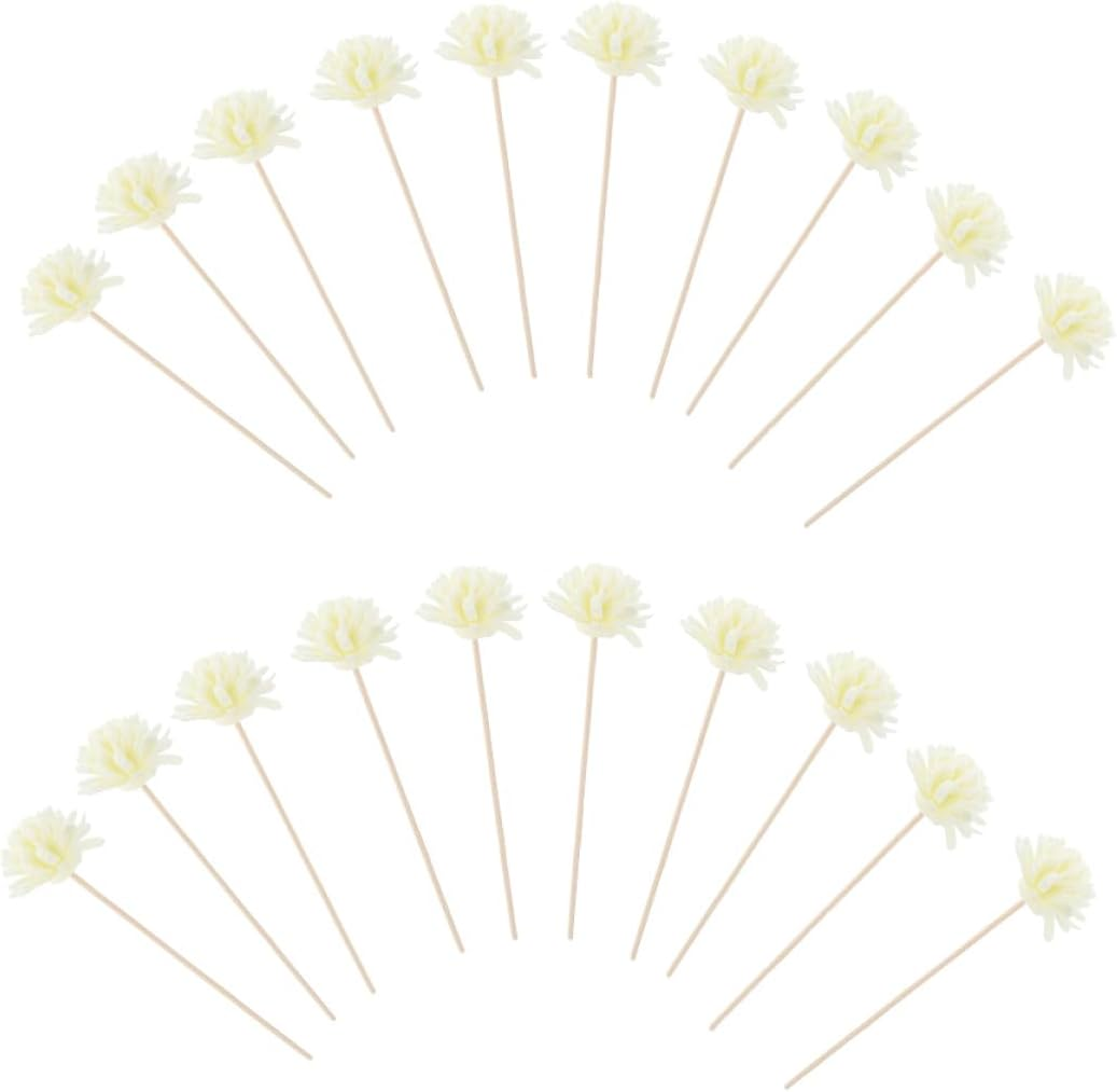Aroma Diffuser Flower Sticks 20Pcs Artificial Reed Diffusers Decorative Handcrafted Scented Rattan Sticks for Home Fragrance and Aromatherapy