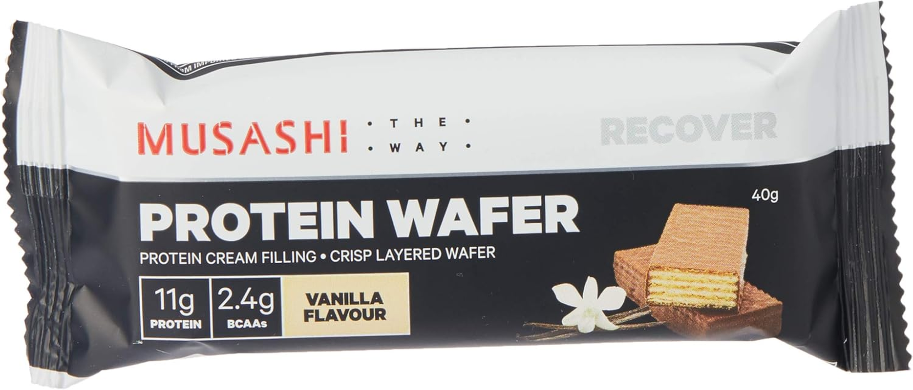 MUSASHI Vanilla Flavoured High Protein Wafer 12 Pack, 12 X 40 G image number 5