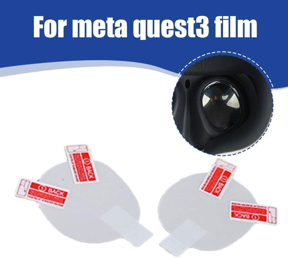 2Pcs Transparent Vr Lens Film for Quest 3,Vr Lens Cover Protector,For Anti-Scratch Lens Cover,For Quest 3 Replacement Film,For PC Virtual Reality Headsets