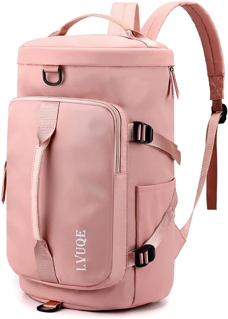 Travel Foldable Duffel Bag for Airlines, Resistant Nylon Waterproof Lightweight Travel Duffle Luggage Bag for Women Men for Vacation, Sports (Style2-Pink)