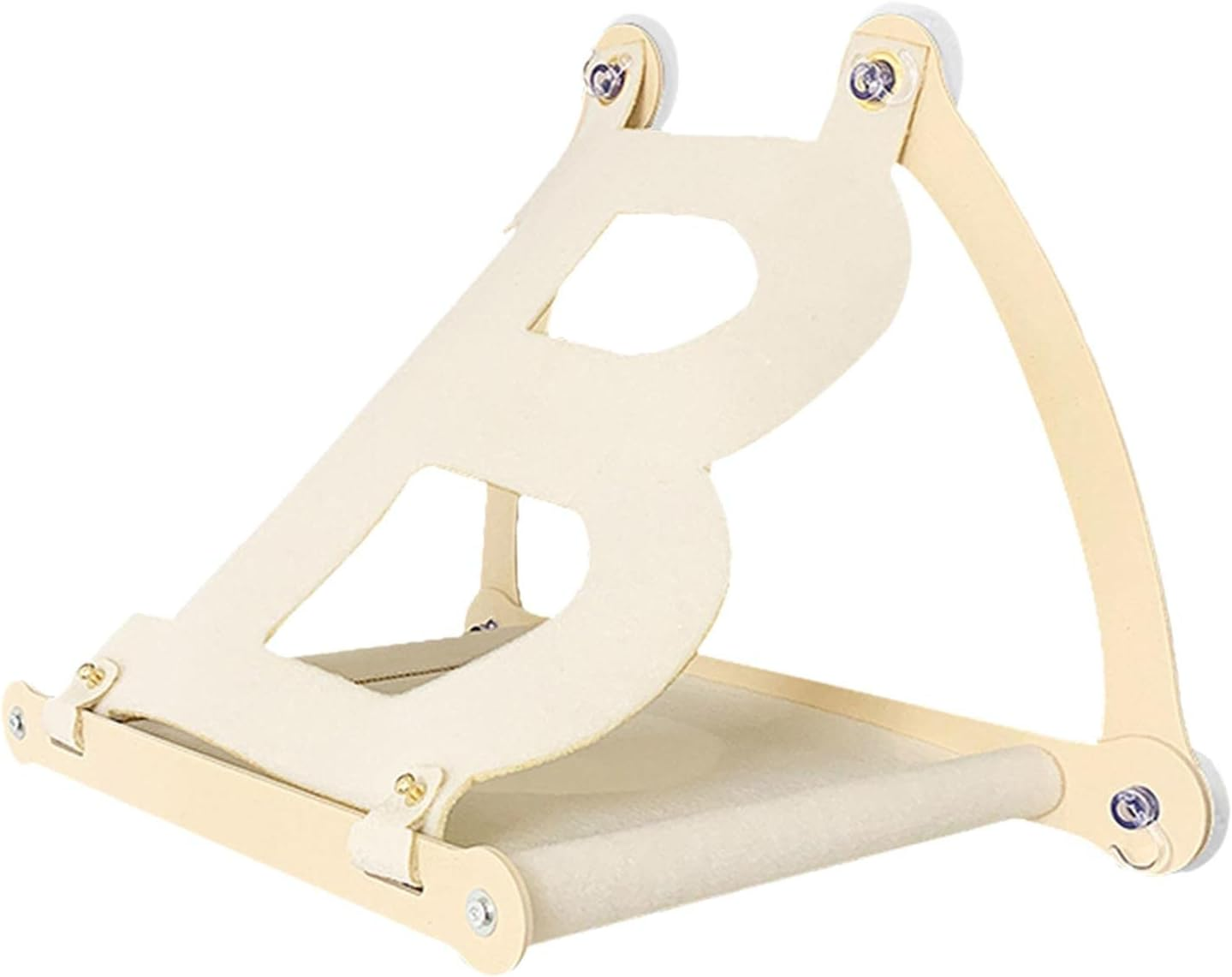 Cat Window Perch Lounge Mount Hammock Cat Hammock for Window Space Saving for Sun Bathing Cat Furniture Sunny Seat Cat Window Bed, Light Gray (Color : Beige) image number 6