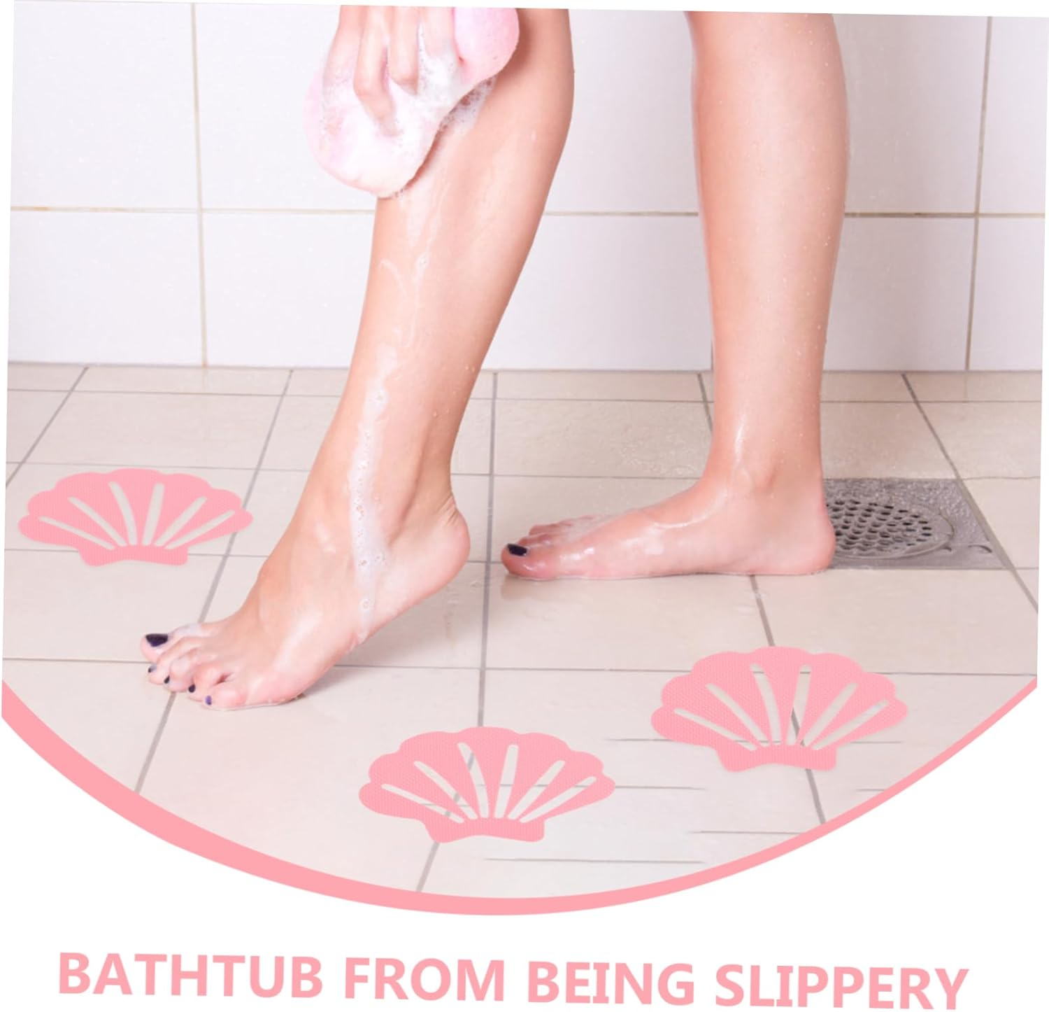 Anneome Slip Sticker Shower Stickers Bathroom Non-Slip Decals Bathtub Safety Peva Material Decals