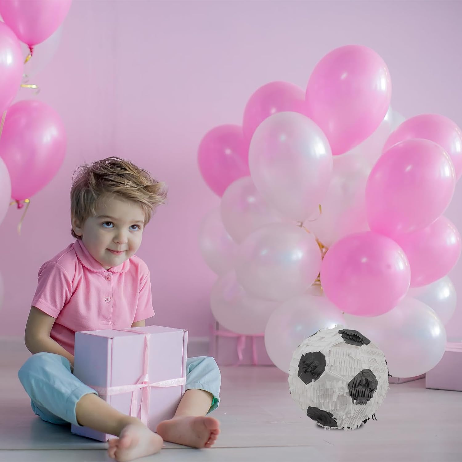 STOBOK Birthday Party Ornament Decorations Sports Filling Pinata Child Sports Ball Decorate Football Sports Ball Pinata Ornament Props Kid Football Filled Pinata Birthday Party Supplies image number 1