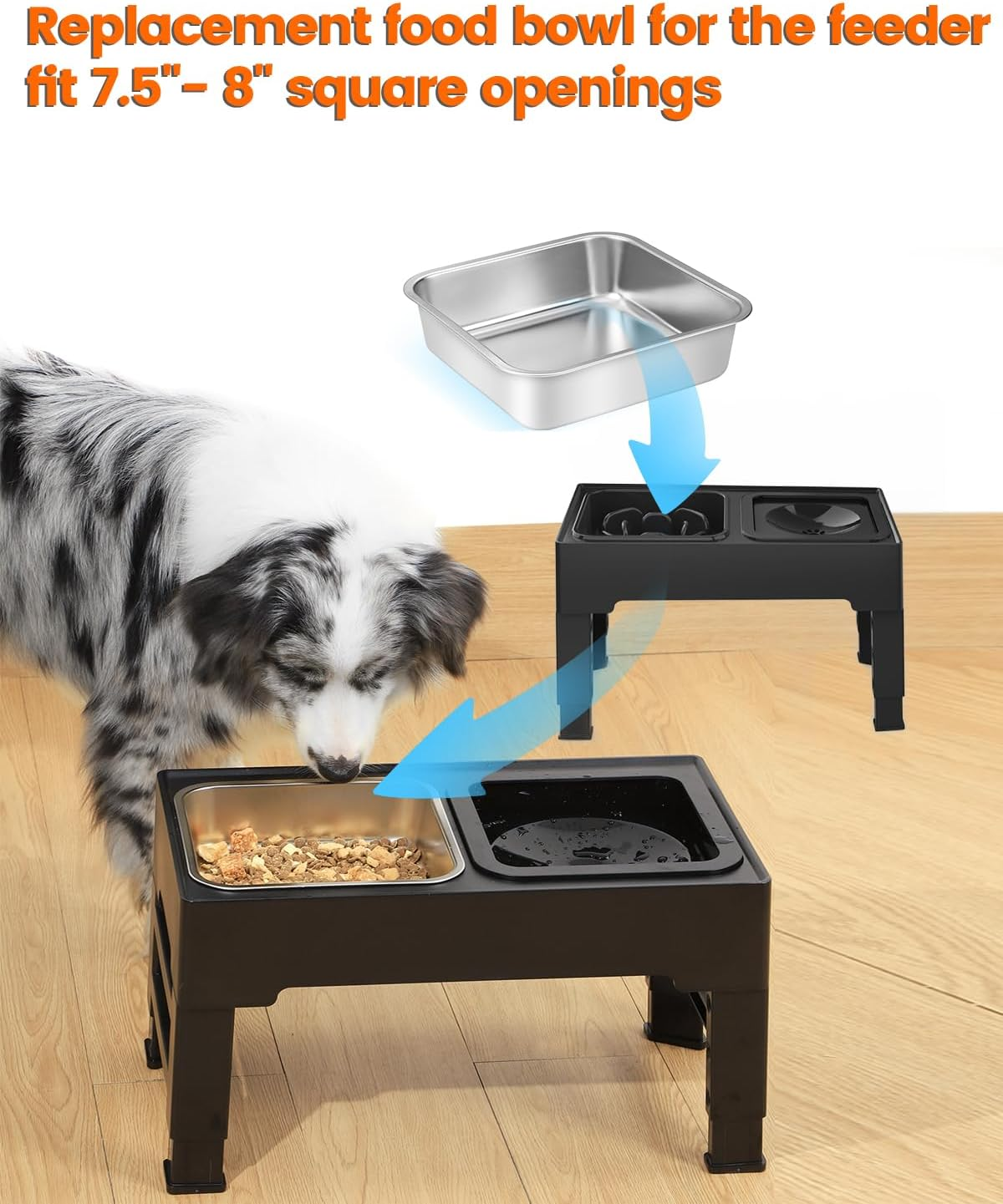 Dog Bowls Stainless Steel High Capacity Dog Food Bowls for Small Medium and Large Dogs (2 Pack 1.6L) image number 6