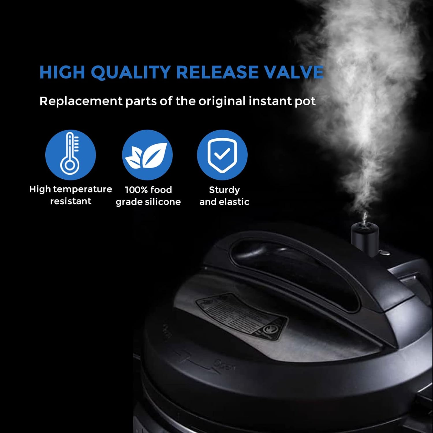 Pressure Cooker Replacement Parts Steam Release Handle Steam Valve for Instant Pot, Duo Nova, Duo Gourmet 6 Qt, DUO CRISP AF 8, Ultra 3, 6, 8 Qt, Viva 6 Quart, Cap Replacement Part Accessories image number 4