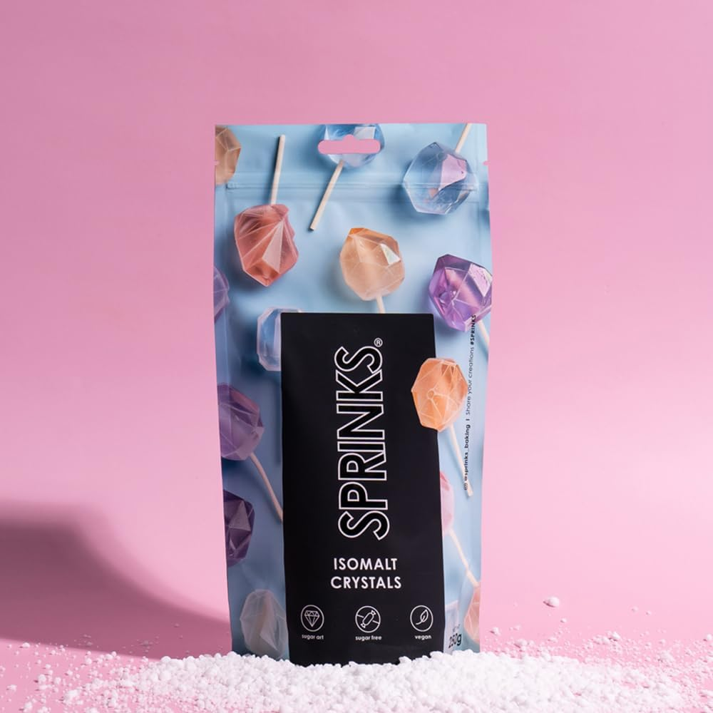 Sprinks Isomalt Crystals Cake Mix 250G High Quality for Sugar Art Sugar Sculptures Lollipops Cake Toppers Clear Glossy Finish Ideal for Baking Cake Decorations and Crafting Edible Designs image number 3