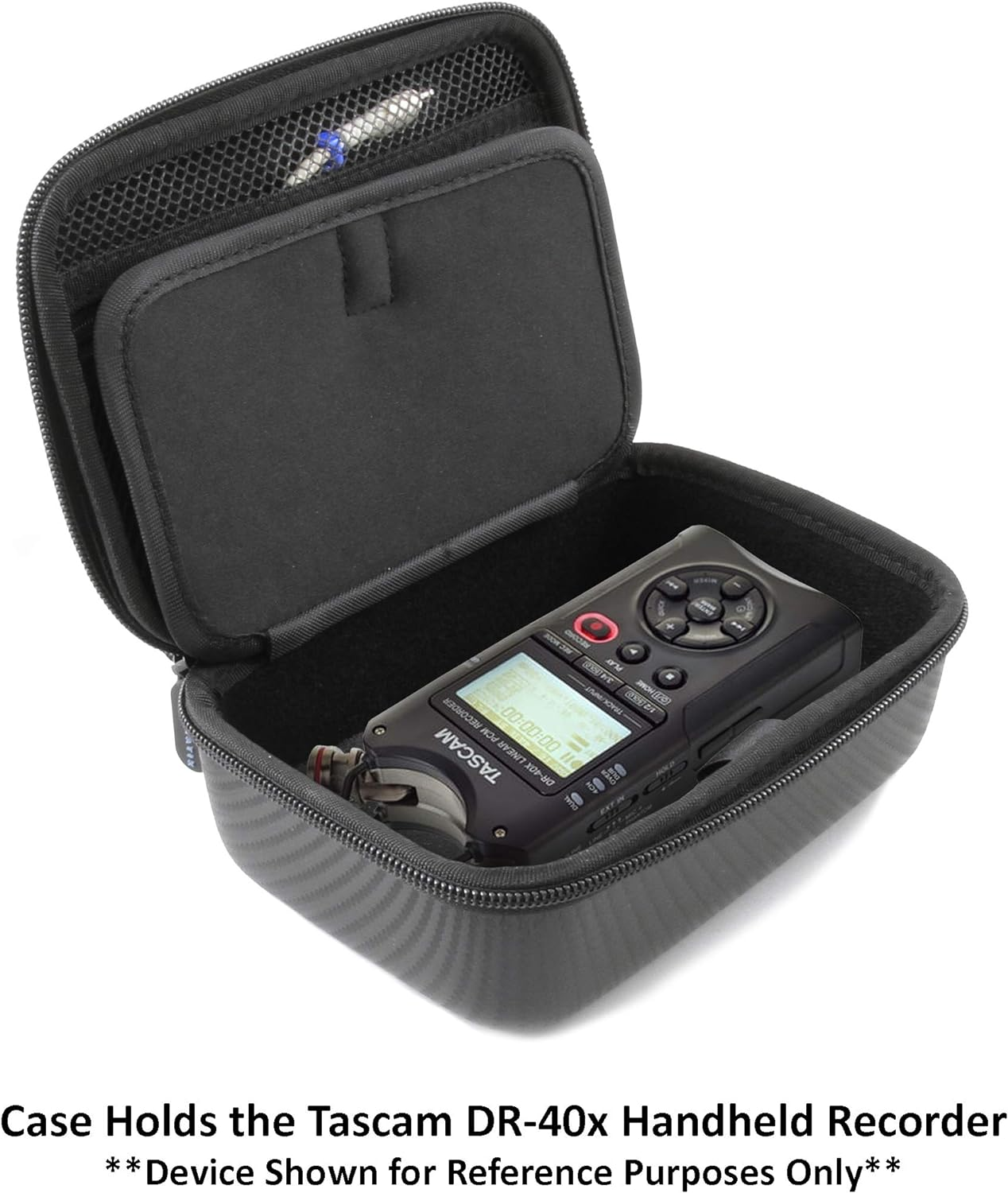 CASEMATIX Travel Case Compatible with Tascam DR-40X Handheld Recorder, DR-05X Stereo Recorders, or DR-07X Portable Digital Audio Interface - Includes Carry Case Only image number 6