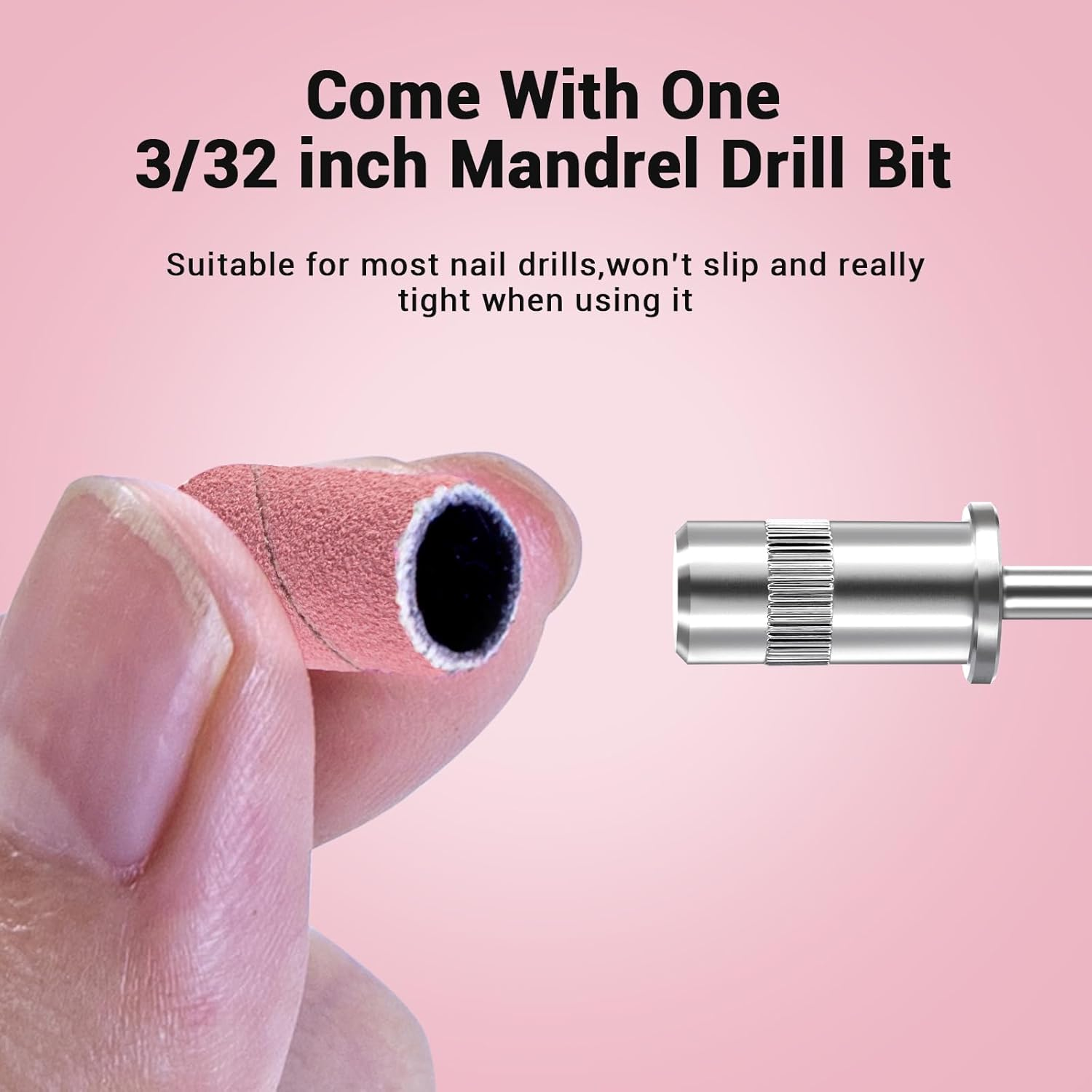 Melodysusie 100 Pcs Nail Drill Bits Sanding Bands for Nail Drill 180 Fine Grit Nail File Sanding Bands for Acrylic Nails Gel Manicures and Pedicure image number 2