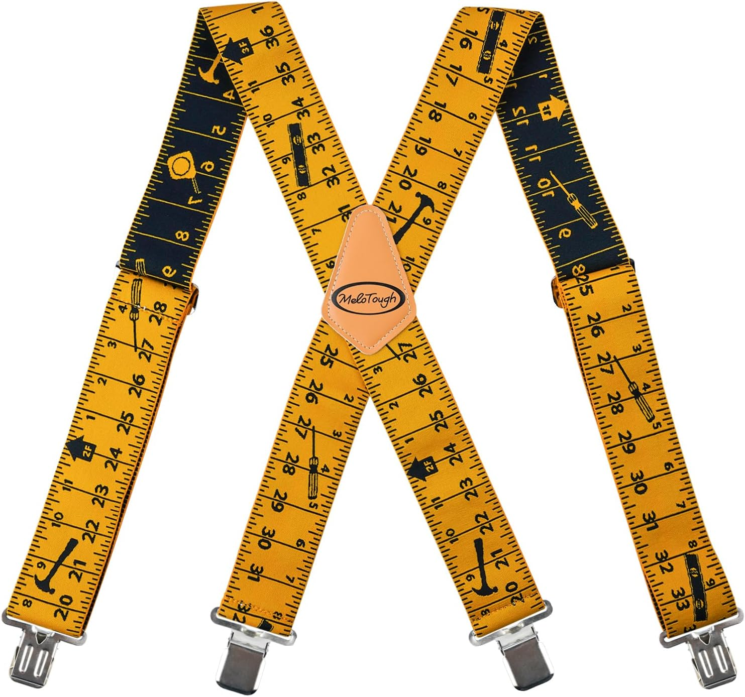 MELOTOUGH Men'S Suspenders W/Clip Heavy Duty Suspenders for Men Big and Tall Work Suspenders for Jeans image number 2