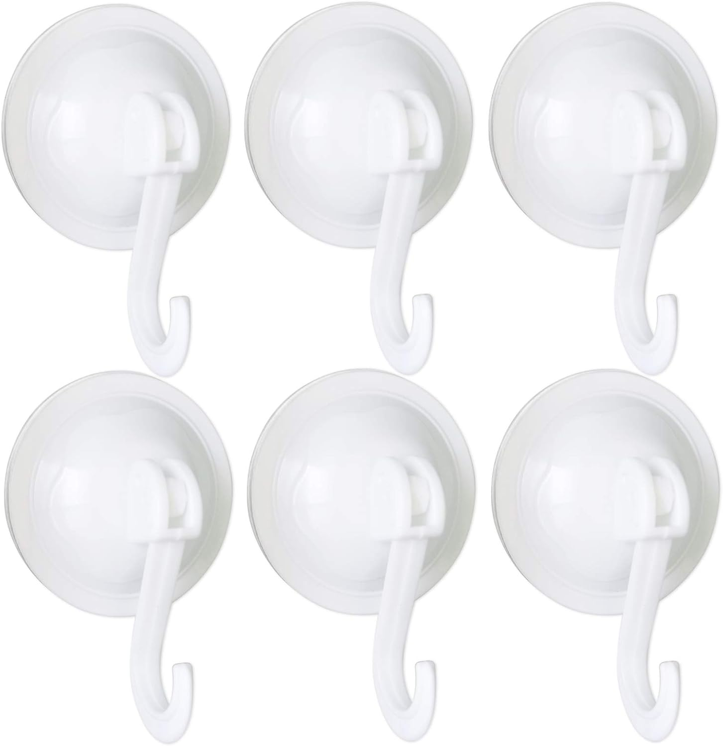 FANGZIDM 6PCS Adhesive Hooks No Nails Waterproof Wall Hooks Hangers for Coats Scarfs Towels Bags Keys in Bathroom Kitchen Office