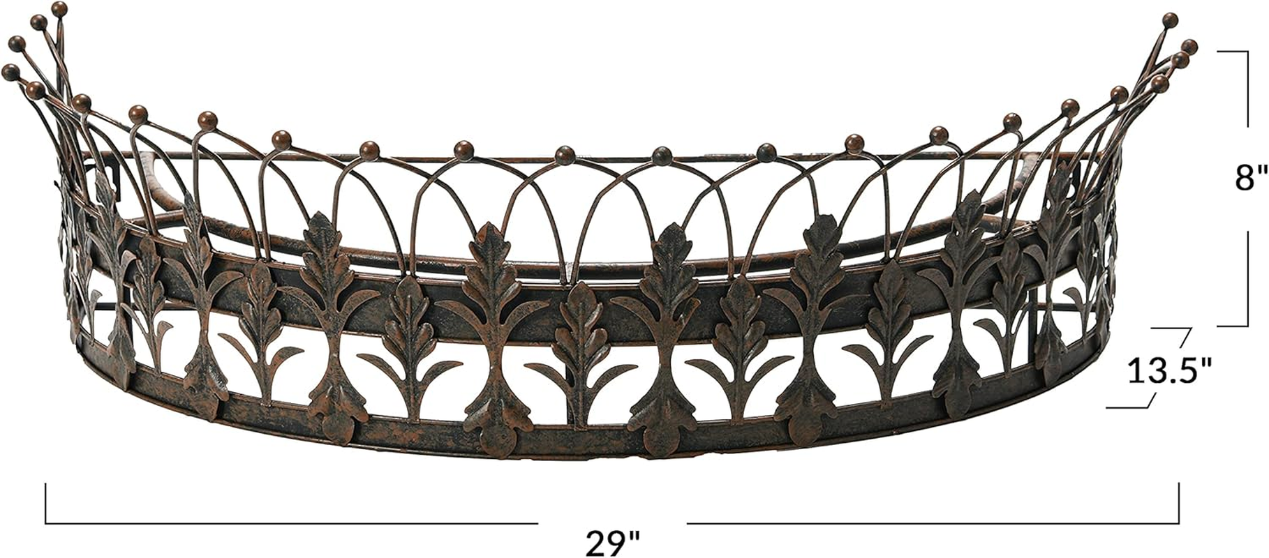 Creative Co-Op Rust Metal Curtain Crown