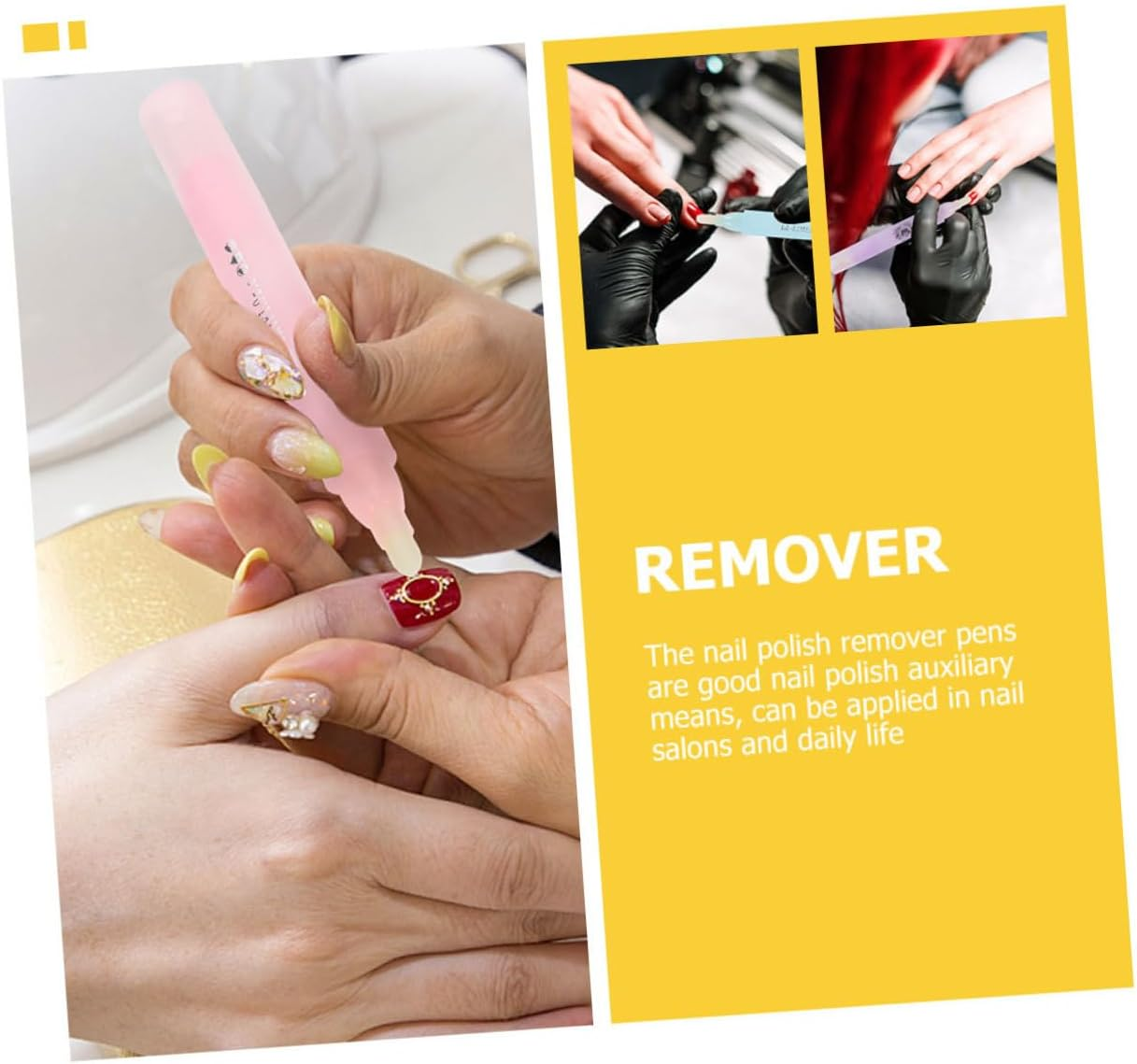 DECHOUS 3Pcs Refillable Nail Polish Corrector Pens for Manicure Smooth Surface Cleanup Skin Friendly Nail Art Tools for Home and Salon Use image number 2