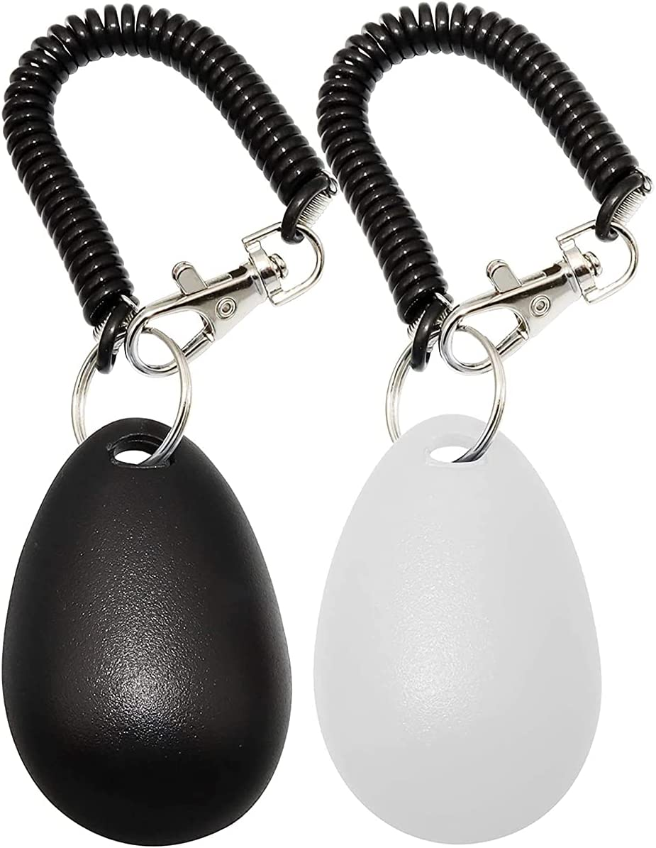 2 Pack Dog Clickers, Dog Training Clickers with Wrist Strap, Pet Behavioral Training Tools, Easy to Use Design for Cats Puppy Birds Horses image number 4