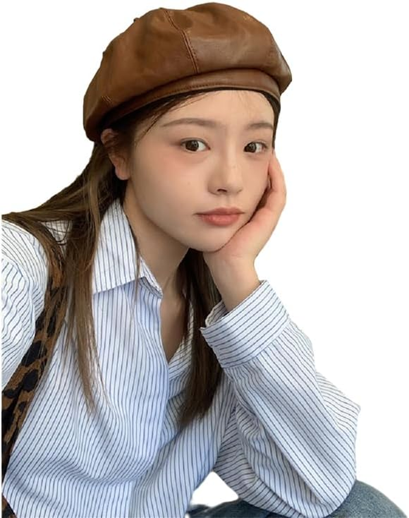 Women Visor Beret Newsboy Paperboy Painter Cap Hat Greek Fisherman Sailor Fiddler Hat image number 6