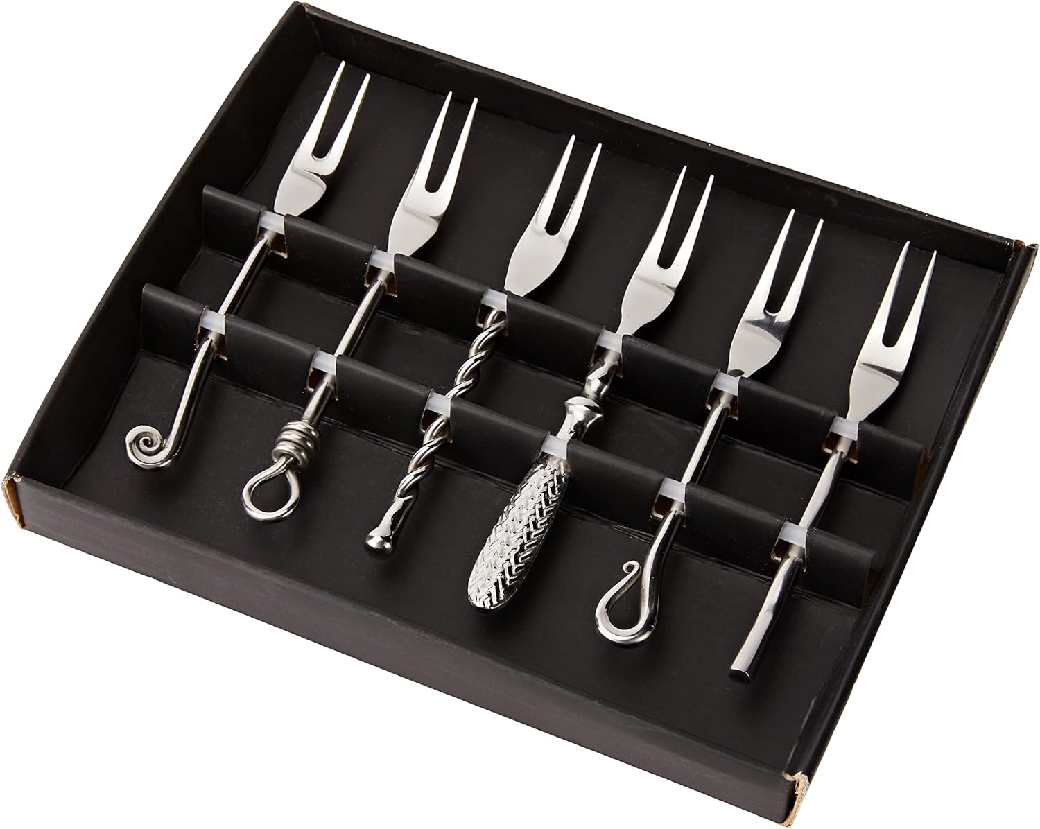 Jean Dubost Crations - 96003 - Forged Two-Pronged Forks - Box of 6 Cocktail Forks image number 2