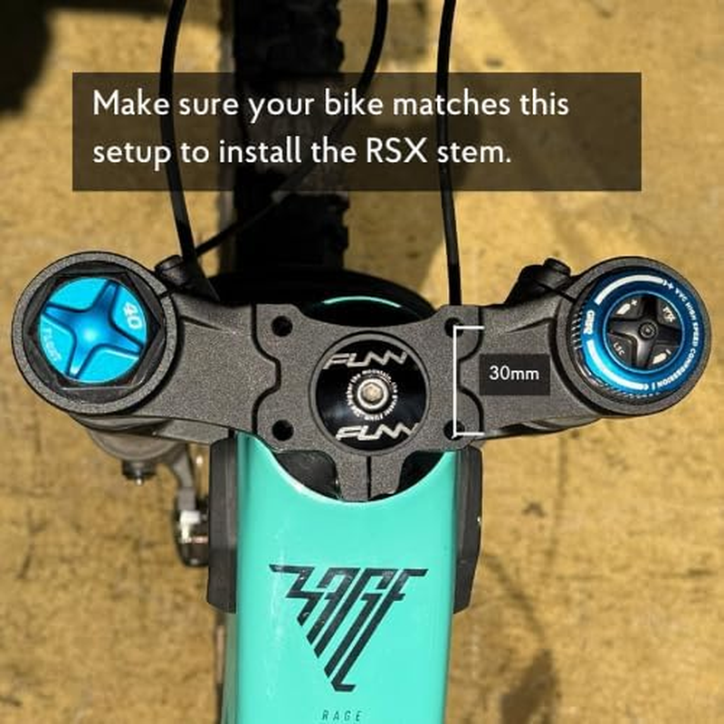Funn RSX Mountain Bike Direct Mount Bike Stem with 31.8Mm Bar Clamp, 2 Pieces Lightweight Split Design for Dual Crown Forks, Adjustable Extension 45-50Mm
