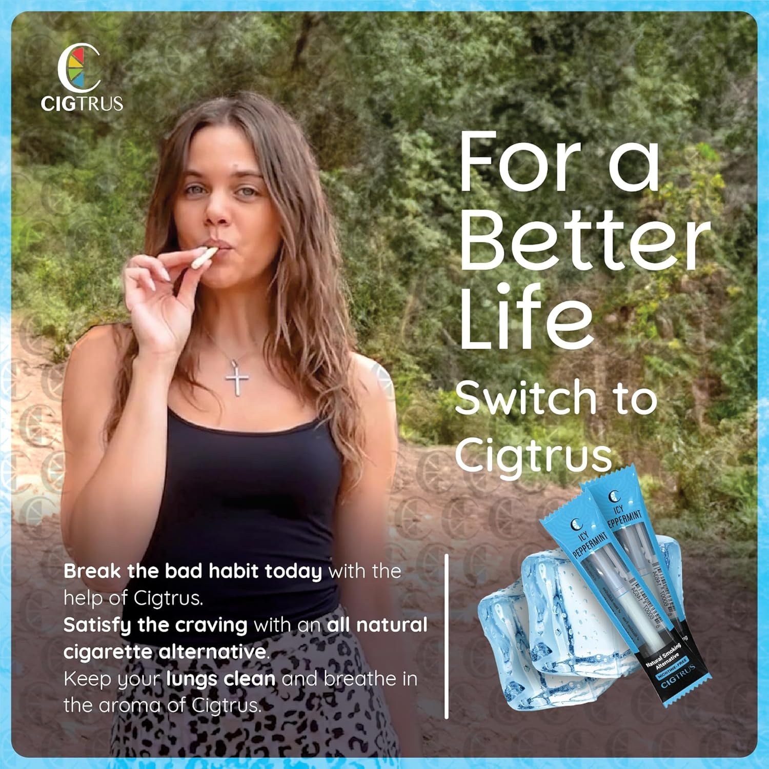 Cigtrus Smokeless Flavored Oxygen Air for a Better Life | Help Replace the Habit of Holding, Feel or Puff | Natural Support Icy Peppermint 3 Pack image number 5