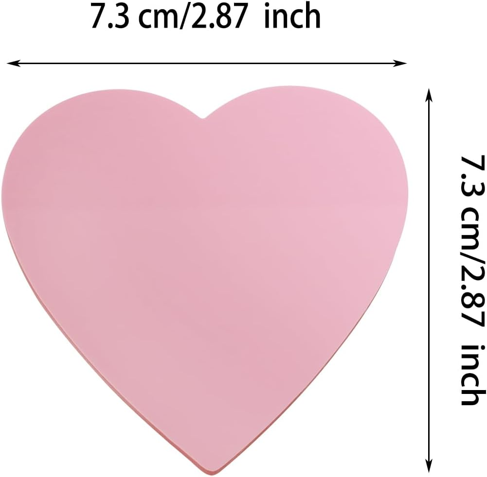 ONLYKXY 3 Pack Heart Shaped Transparent Sticky Notes 2.8X2.8In Waterproof Self-Stick Book Tabs 150 Sheets PET Markers Sticky Notes Pad (Pink)