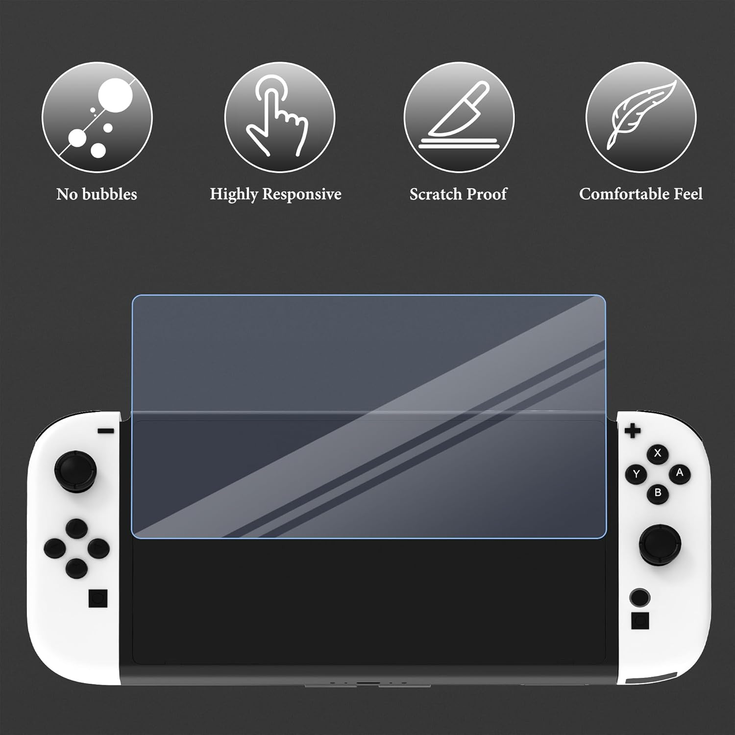 Geekria Protective Set Compatible with Nintendo Switch 2, Travel Carrying Case & HD Clear Screen Protector, Including Non-Slip Rocker Cover, Game Accessories Kit (White) image number 3