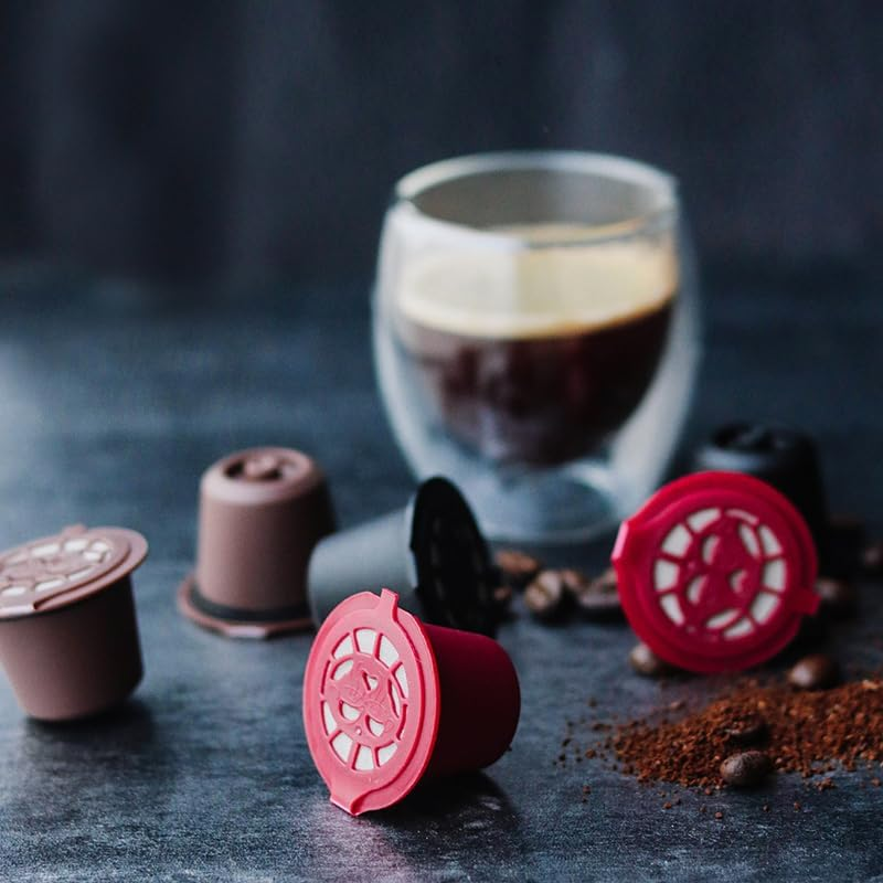 6PCS for Nespresso Maker Machine Refillable Reusable Coffee Filter Capsule Pods image number 4