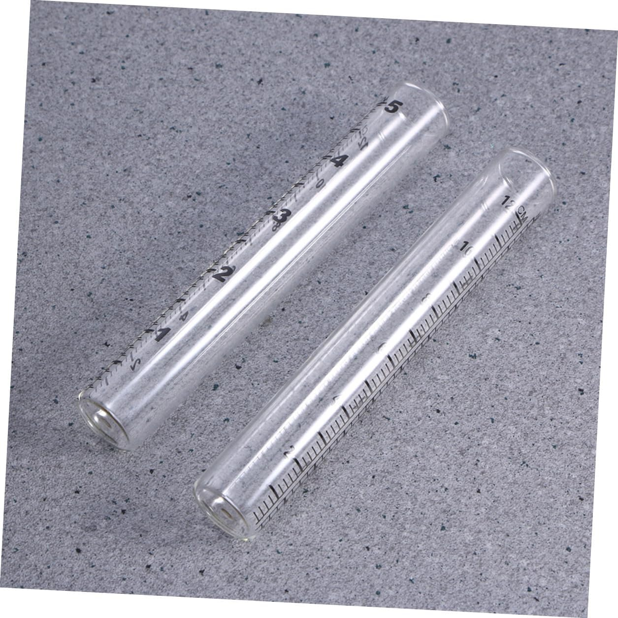 Milisten 4Pcs Glass Rain Gauge Measuring Tubes Transparent Outdoor Rainwater Collector with Clear Scale for Garden Lawn Measurement