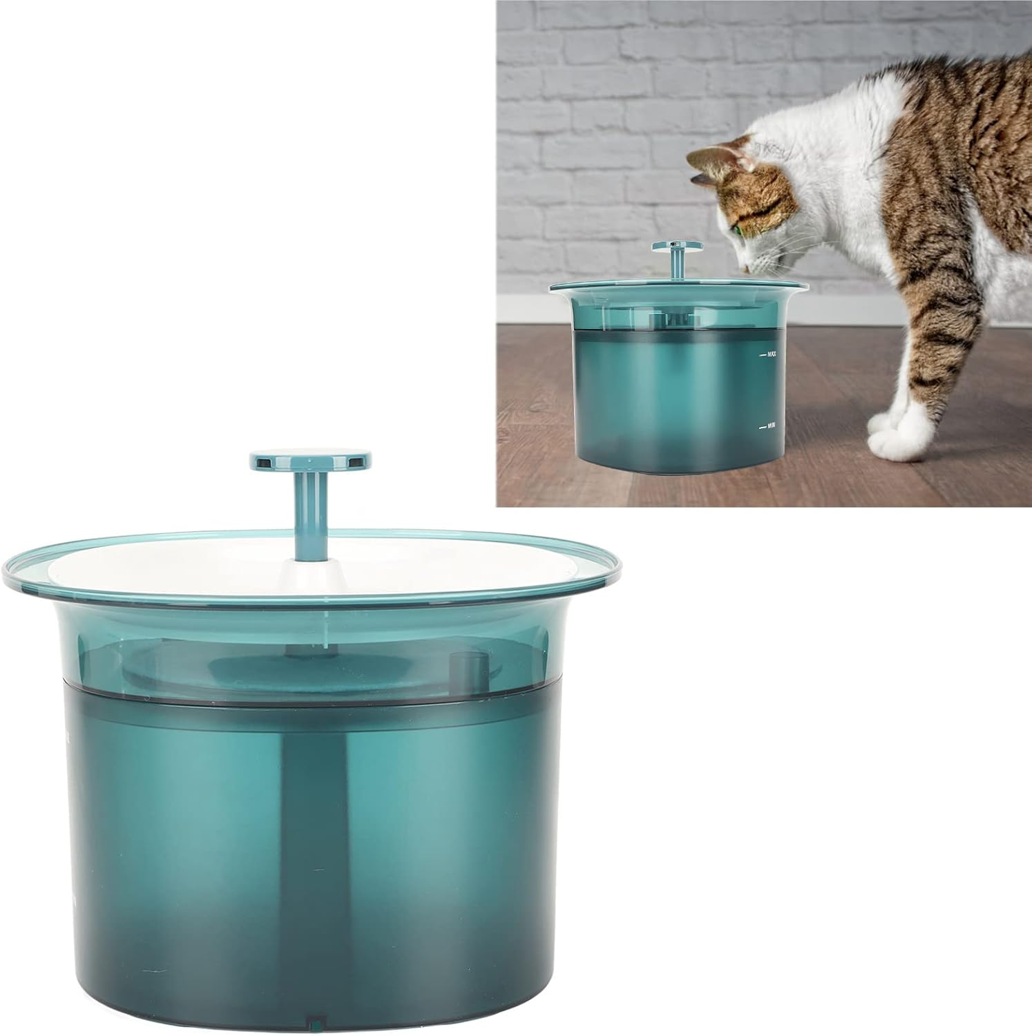 2L Pet Fountain,Pet Water Fountain for Cats,Pet Water Fountain 2L Large Capacity 3 Filtering Silent Cat Drinking Fountain with Intelligent Water Pump for Kitten Dog image number 5