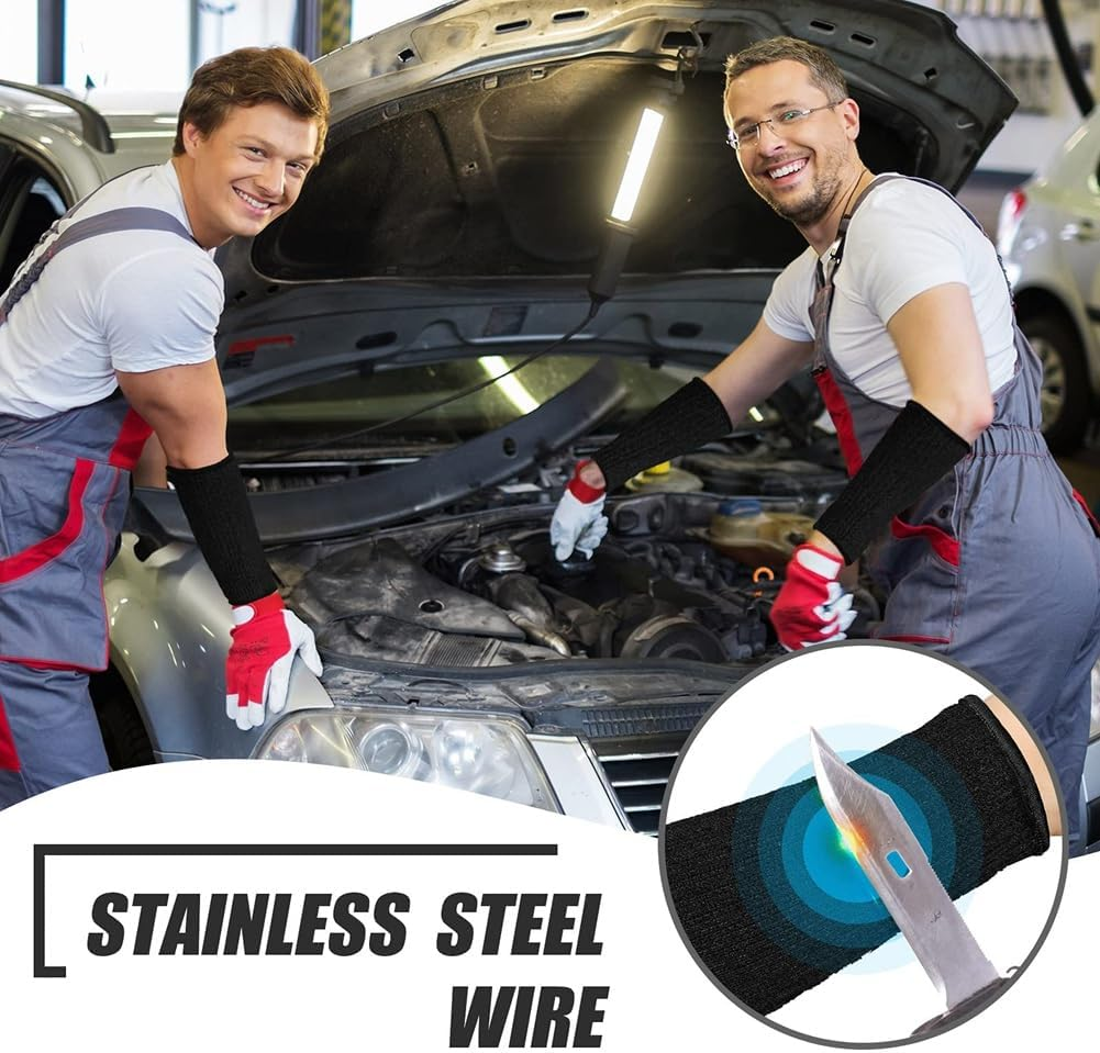 Zicojia 3 Pairs Arm Protectors for Thin Skin and Bruising Cut Forearm Sleeve Level 5 Arm Burn Protection Sleeve image number 4