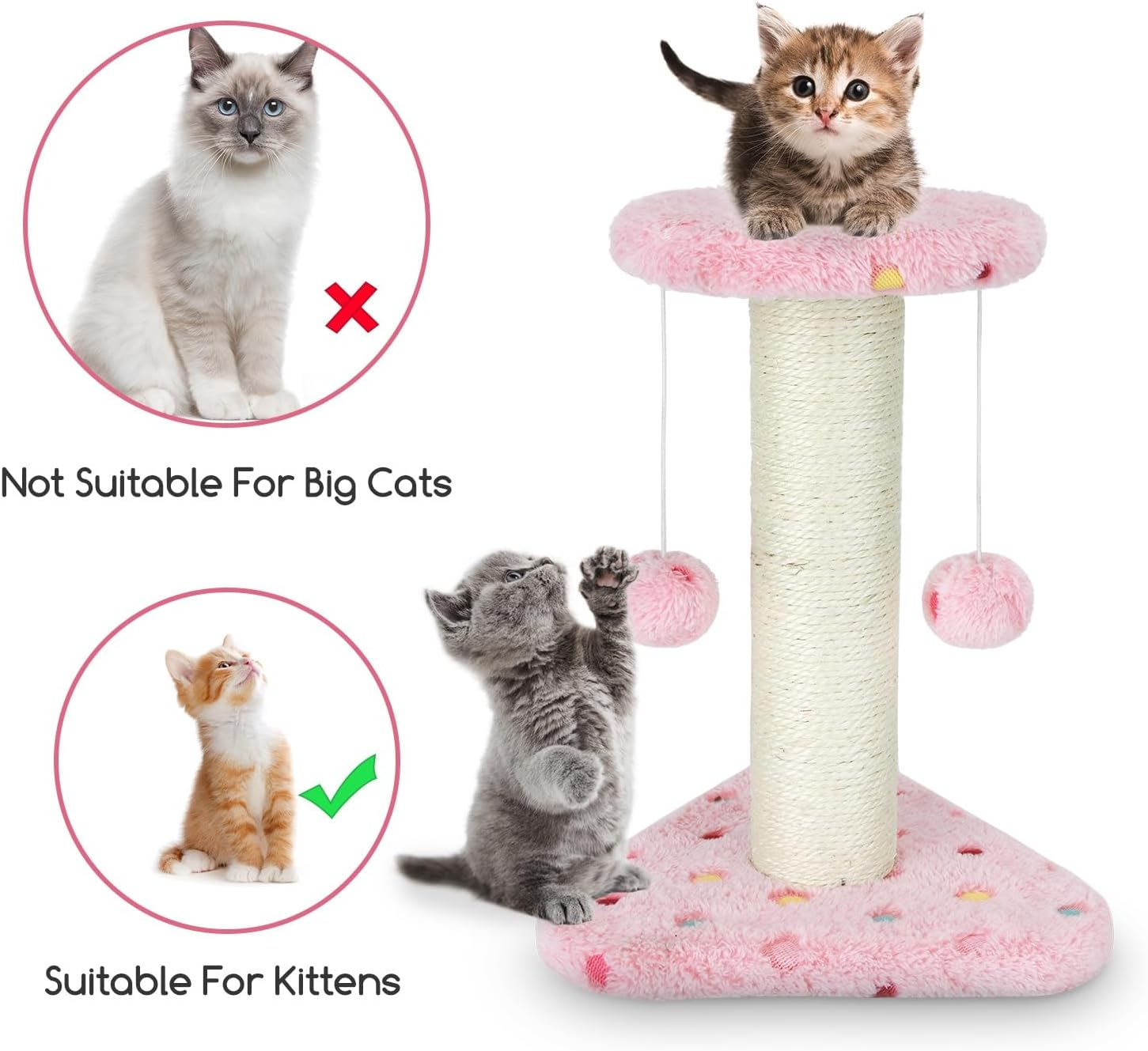 Recycled Cardboard Cat Scratching Post - Compact Design - Easy to Assemble - Ideal for Sharpening Nails and Reducing Stress for Cats image number 1