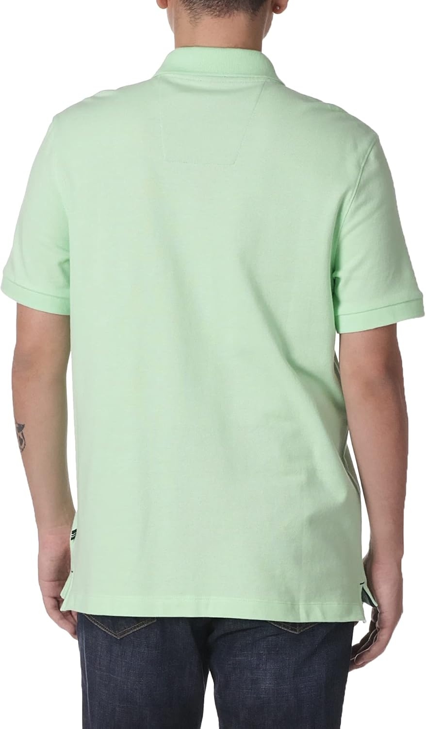NAUTICA Men'S Short Sleeve Solid Cotton Pique Polo Shirt, Ash Green Solid, Small US image number 3