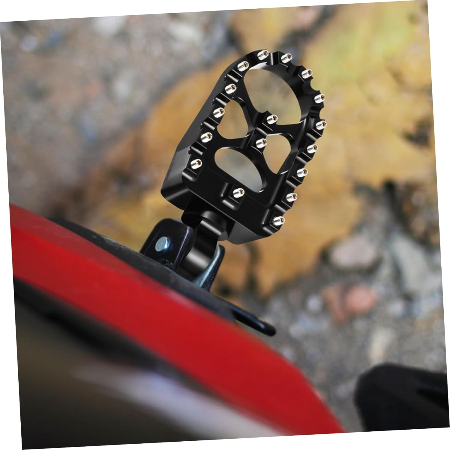 ULTECHNOVO 1Pair Motorcycle Foot Pegs Aluminium Alloy High Strength Dirt Bike Footrests with Enhanced Grip Stability for Comfortable Riding Easy Installation Wide Compatibility image number 2