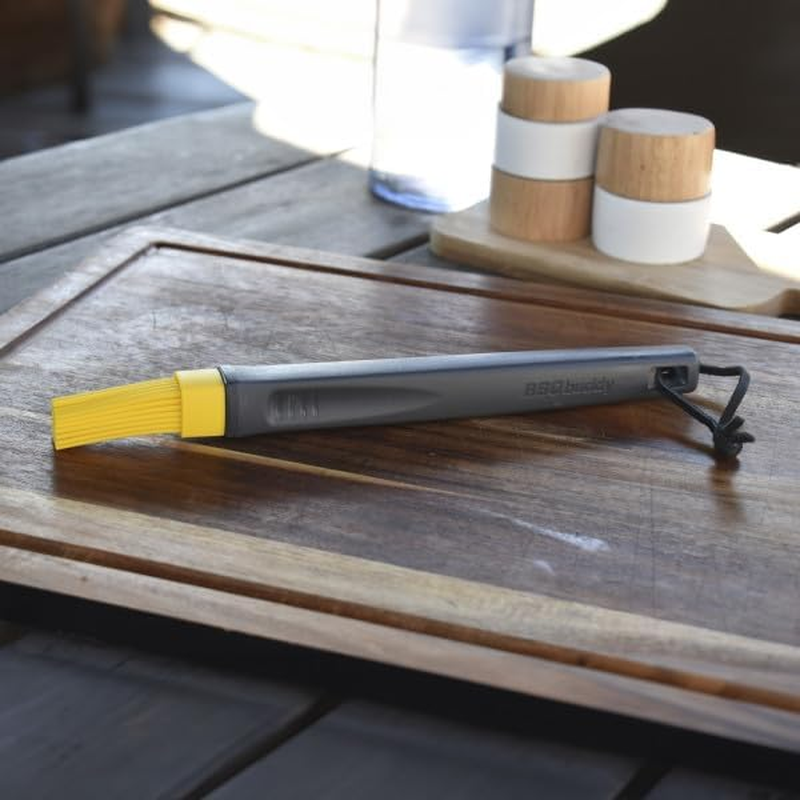 BBQ Buddy Basting Brush - Heat Resistant Cooking Brush for Oil and Sauce with - Silicone Brush Bristles with Long Handle - Pastry for Cooking and Baking - Removable Head Easy Cleaning