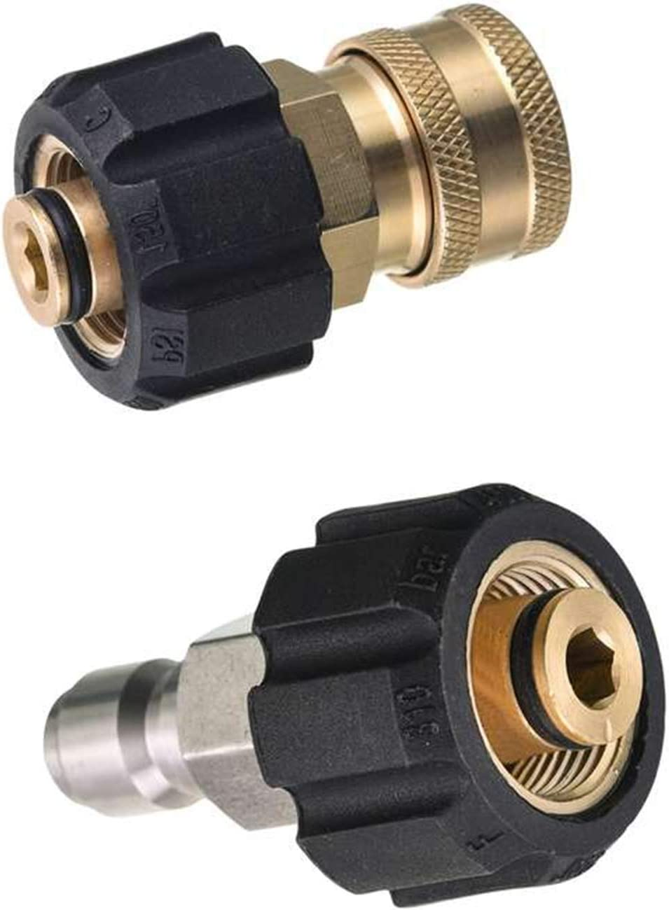 RIDGE WASHER Pressure Washer Hose 50 Feet X 3/8 Inch for Hot and Cold Water, with M22 14Mm to 3/8 Inch Quick Connect, 4000 PSI image number 4