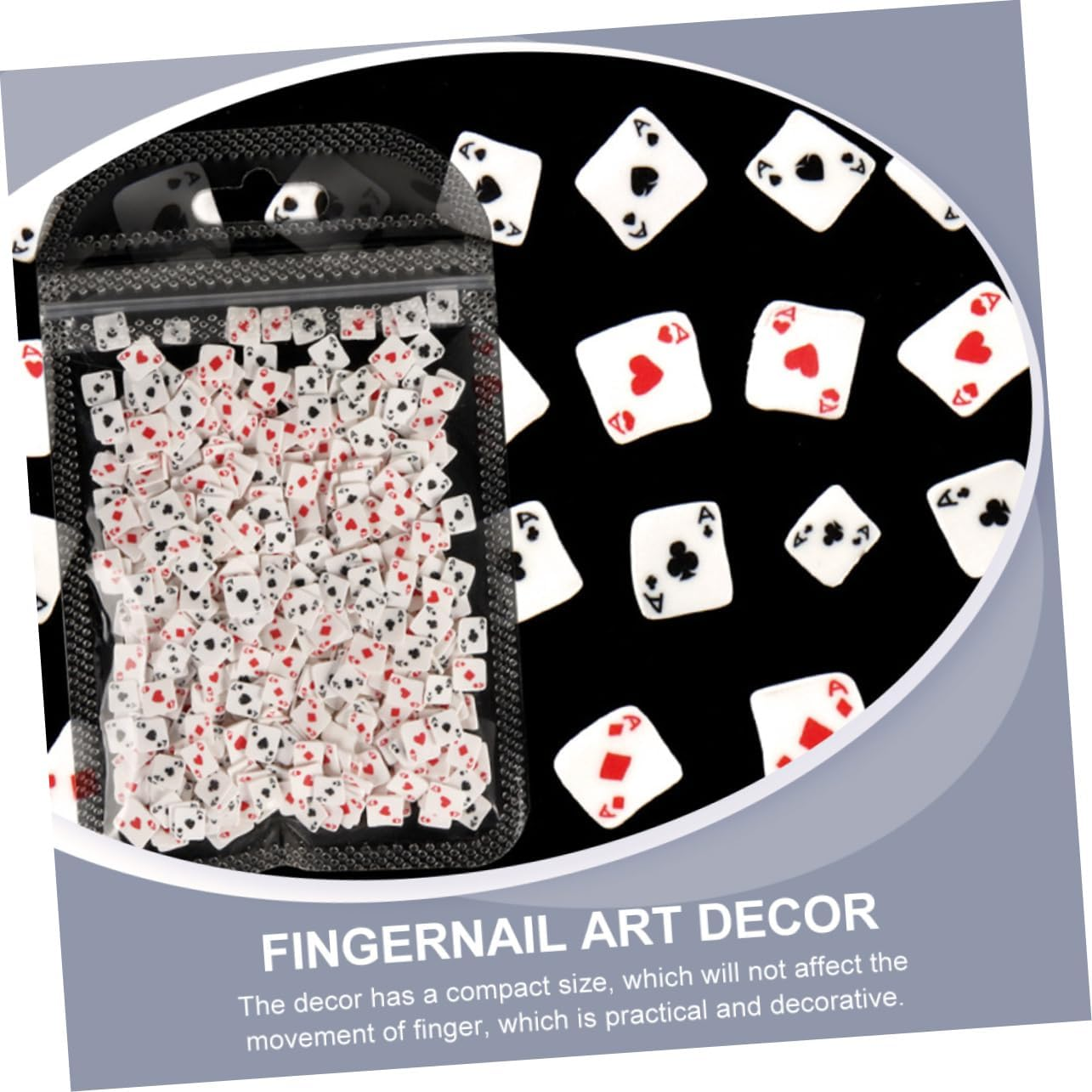 NOLITOY Nail Art Charms Simulation Playing Cards Polymer Clay DIY Materials for Unique Manicure Decorations Durable and Fashionable Craft Supplies image number 1