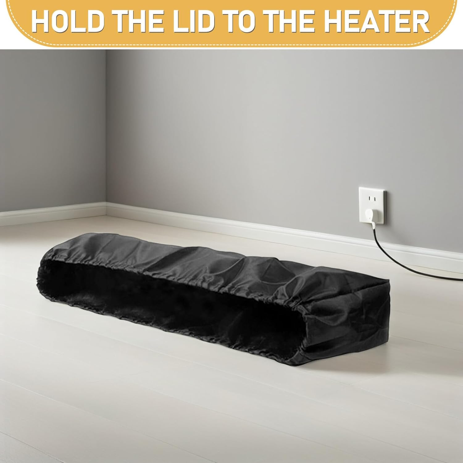 Oxford Garden Heater Cover Dustproof Protector for Wall-Mounted Patio Heaters Dust Cover with Elastic Hem Black image number 5
