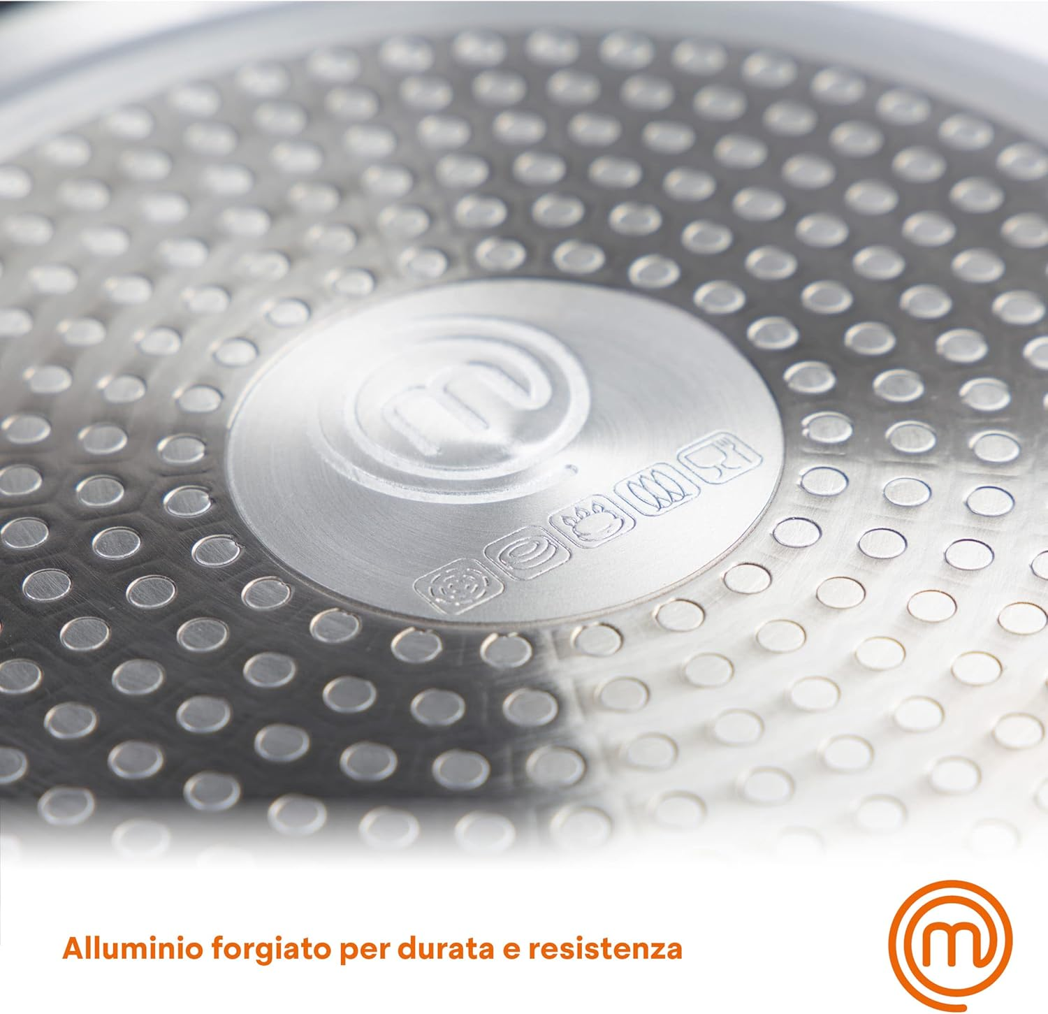 Masterchef Non Stick Frying Pan 24Cm for Induction Hob, Gas, Halogen & Ceramic Stoves, Swiss Engineered for Even Heat Distribution, Scratch Resistant, Dishwasher Safe, Aluminium