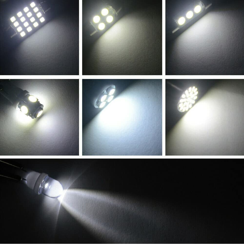 28Pcs for Dome License Plate Lamp Accessories Car Interior LED Light Bulbs Kit image number 4