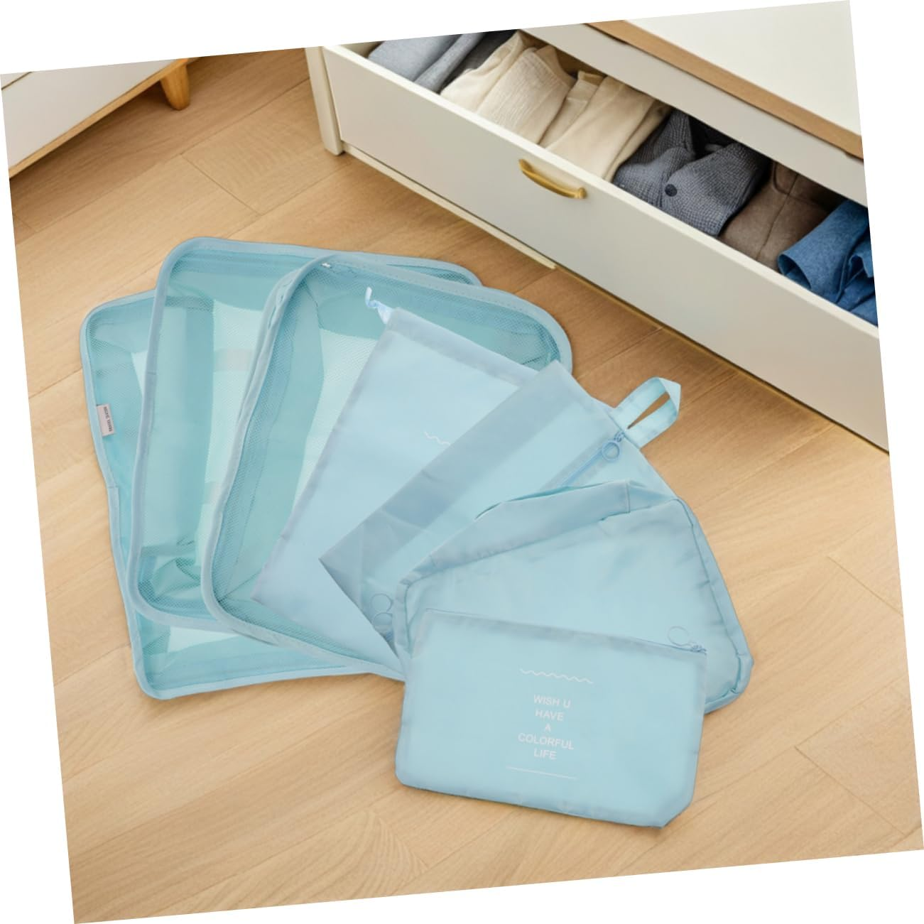 Veemoon 14Pcs Travel Storage Bag Lightweight Packing Cubes for Clothes Shoes Compression Bags Organizer Set Suitcase image number 1