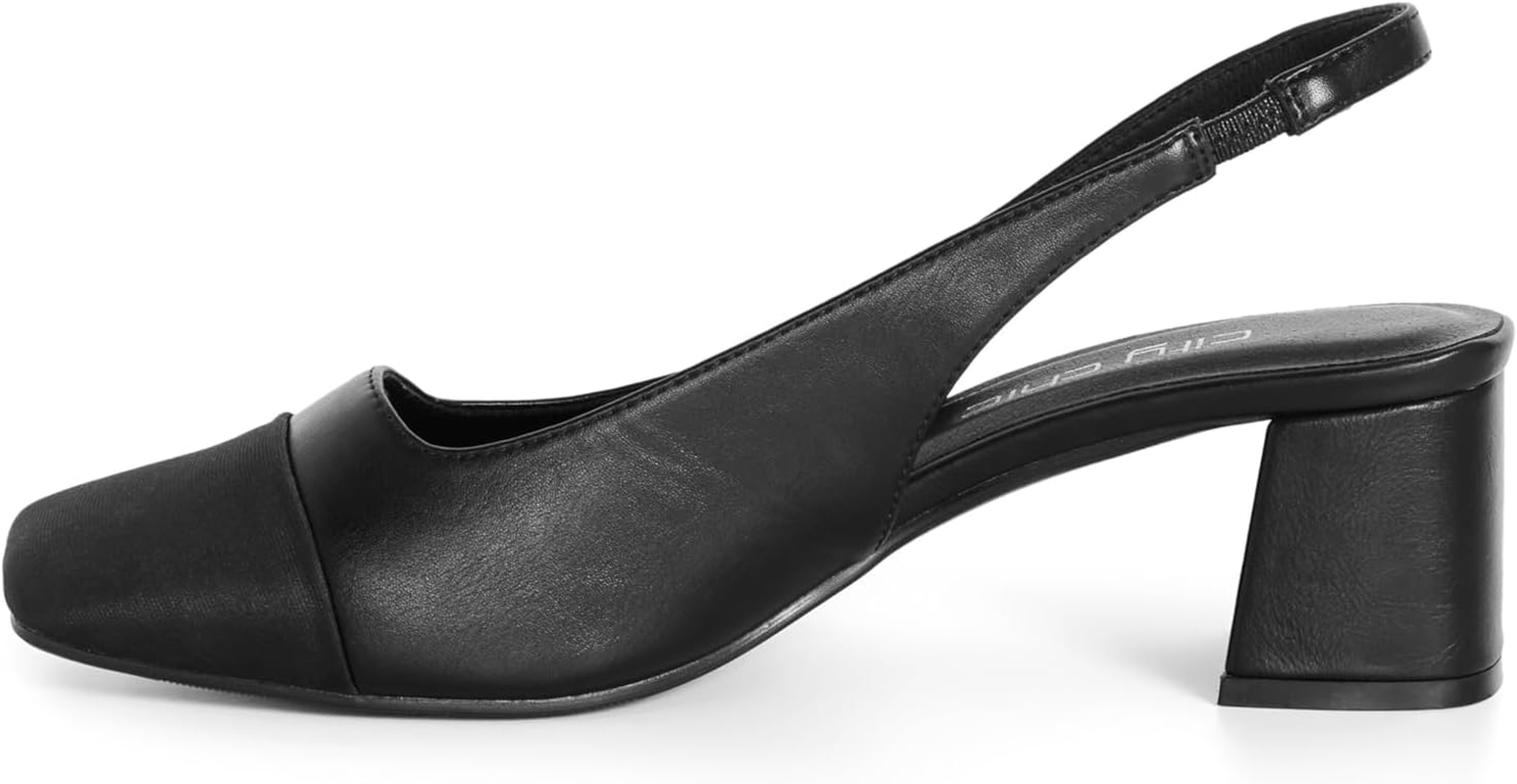 City Chic Women'S Wide Fit Slingback Sandals - Chelsea image number 3