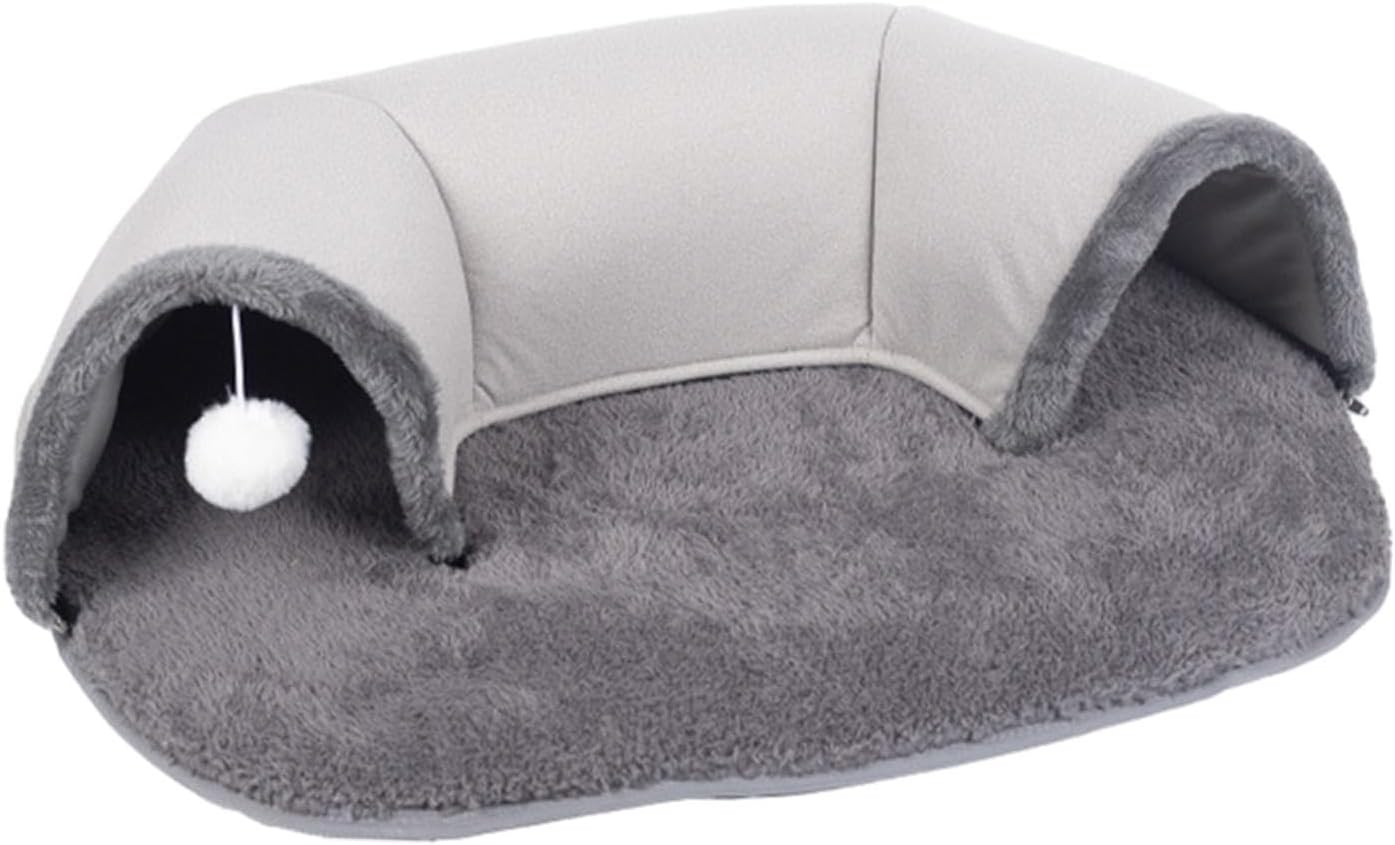 Stgfyxgs Cat Tunnel and Bed Toy, Warm Cat House, Pet Nest, Machine Washable Dog Sleeping Cushion, Multifunctional, 65 X 49 X 17 Cm, with Ball image number 5