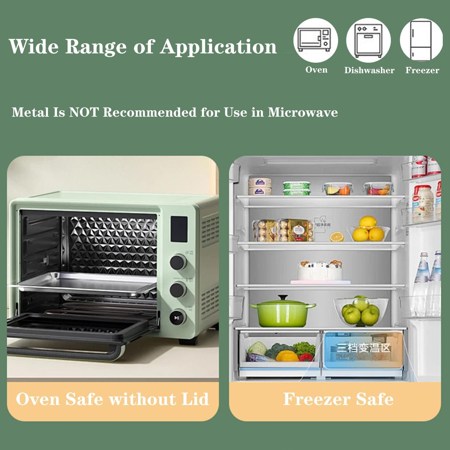 3 PACK 3000ML 316 Stainless Steel Food Storage Containers Set with Lid, Dishwasher Safe Freezer Safe Leakproof Portable Meal Prep Containers Pet Food Container image number 1