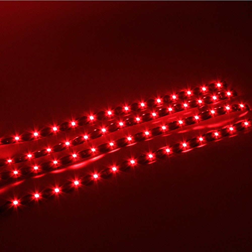 E Support Red 12V 15 Led 30Cm Car Flexible Waterproof Underbody Light Strip Pack of 4 - Purple image number 4