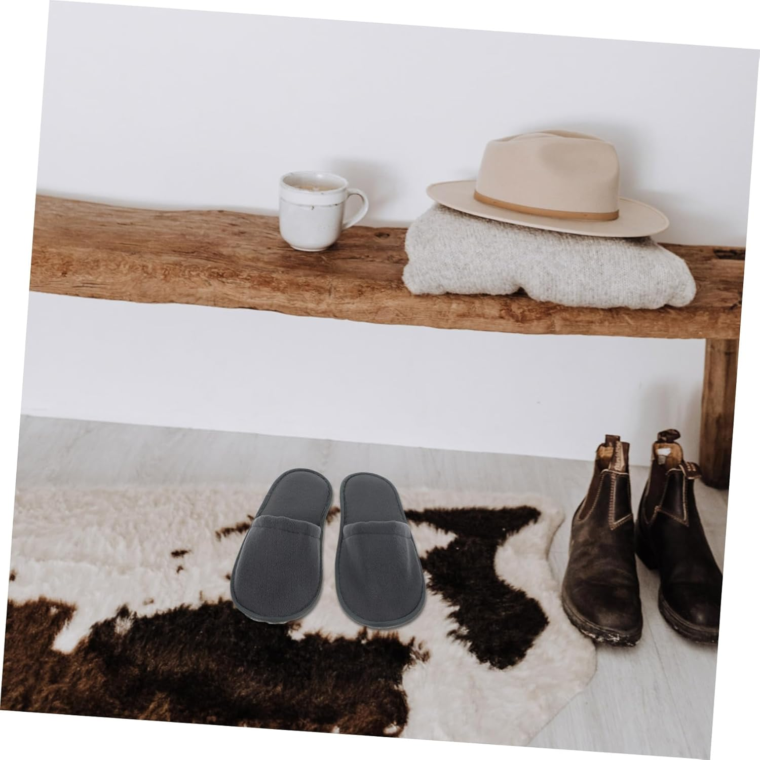 BATHVEVE 6Pairs Comfortable Slippers for Home Travel Disposable Indoor Slippers for Men Women image number 2