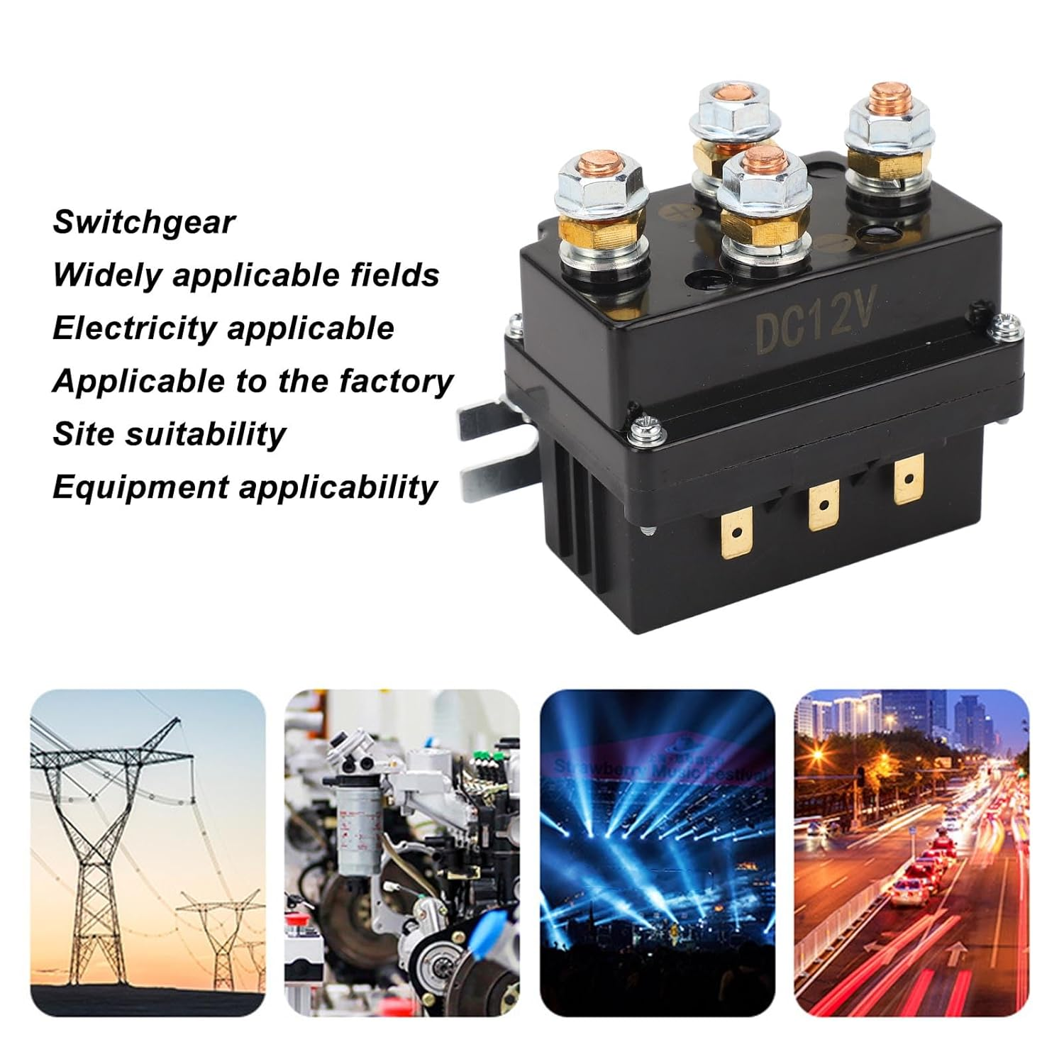 12V 500A Winch Solenoid Relay Contactor + 2Pcs Wireless Winch Remote Control Kit for Truck ATV SUV, Easy to Install image number 2