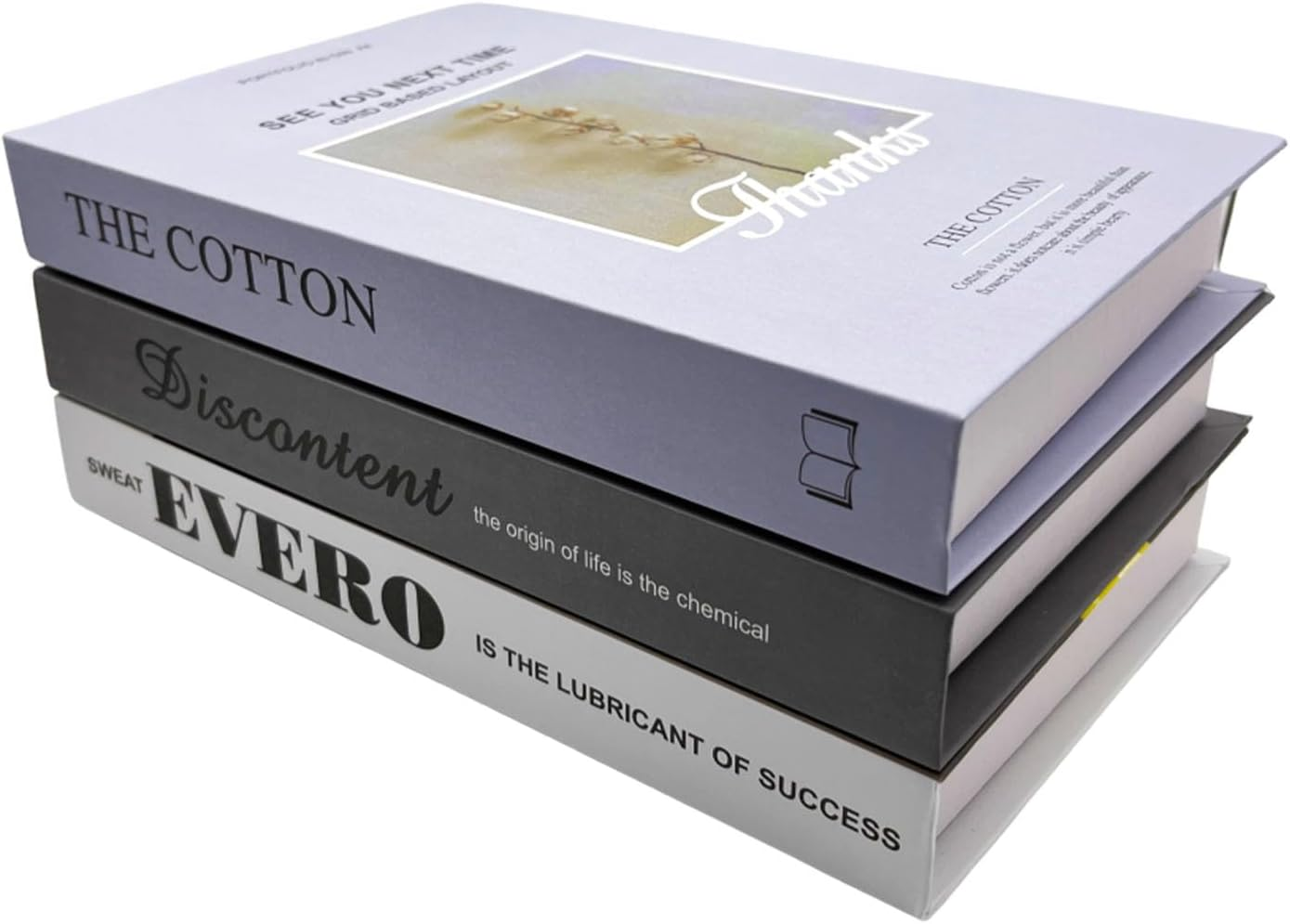 3 Pcs Decorative Books for Home D&eacute;cor,Fake Books for Display, Office & Rustic Home Decor, Bookshelf, Modern Farmhouse Decor, Coffee Table Books(Random Pattern)